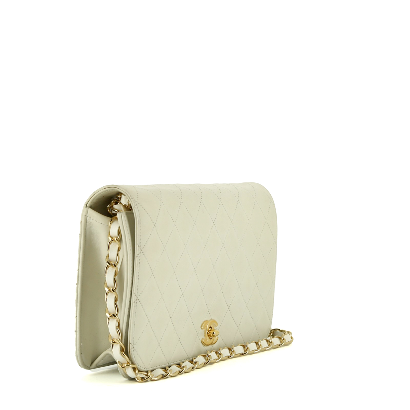 Bolso de mano Chanel  Mademoiselle en cuero acolchado blanco