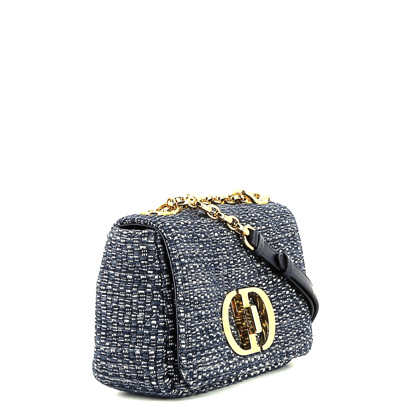 Dior  Caro small model  shoulder bag  in blue canvas