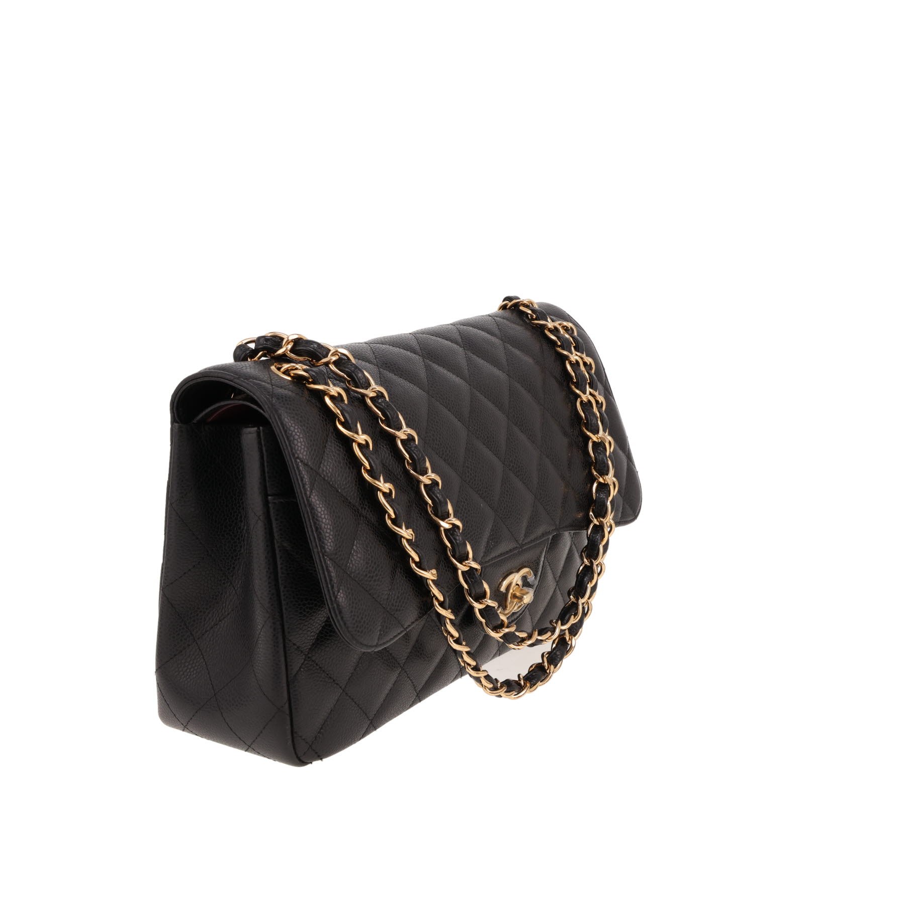Borsa a tracolla Chanel  Timeless Jumbo in pelle martellata e trapuntata nera