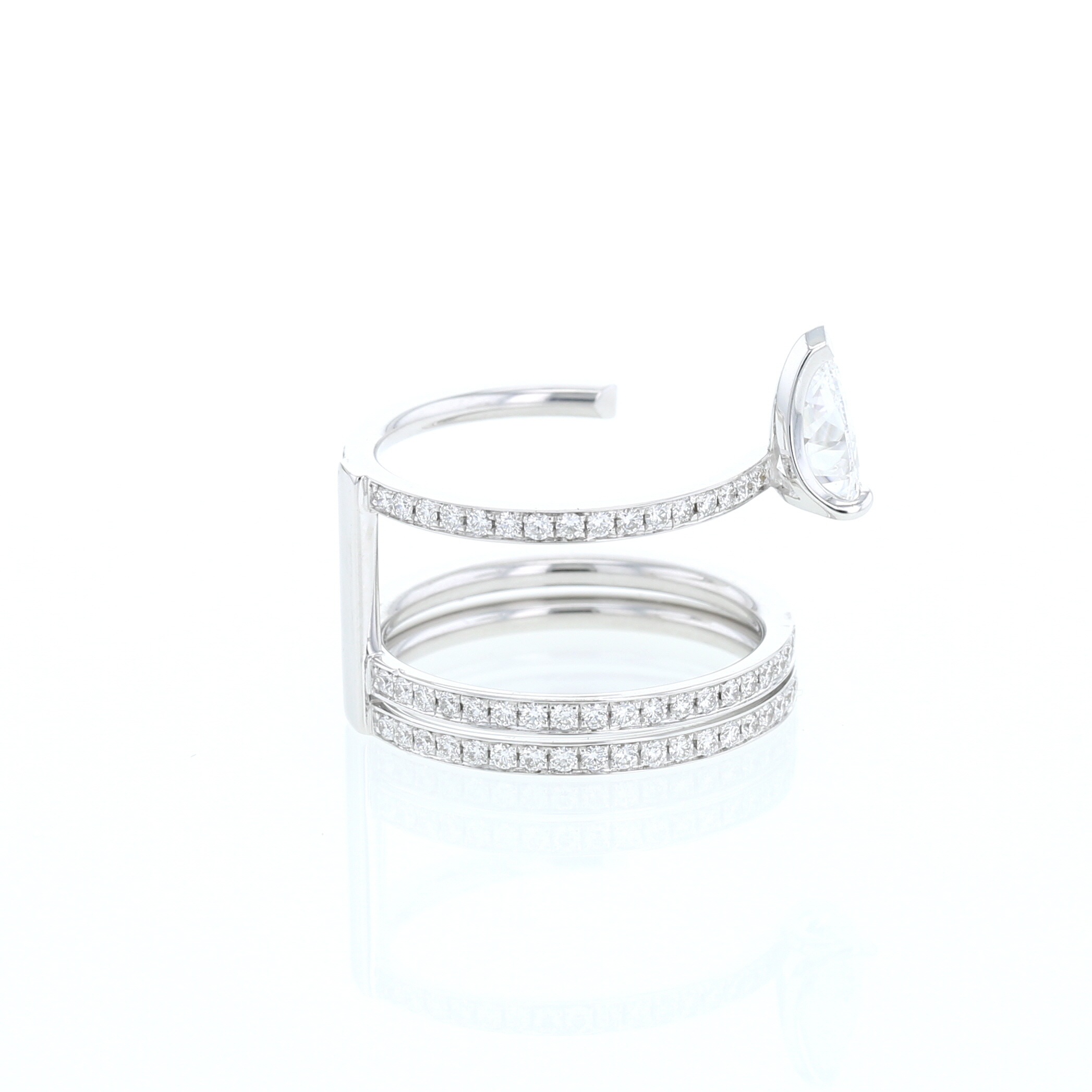 Repossi Serti Sur Vide ring in white gold and diamonds Repossi Serti Sur Vide ring in white gold and diamonds