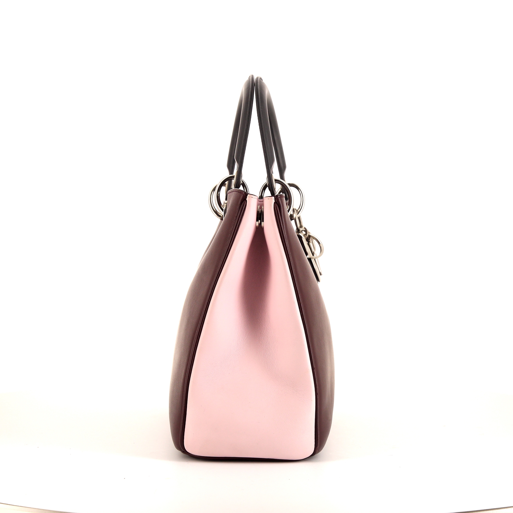 Diorissimo Medium Model Shopping Bag In Burgundy, Pink And Black