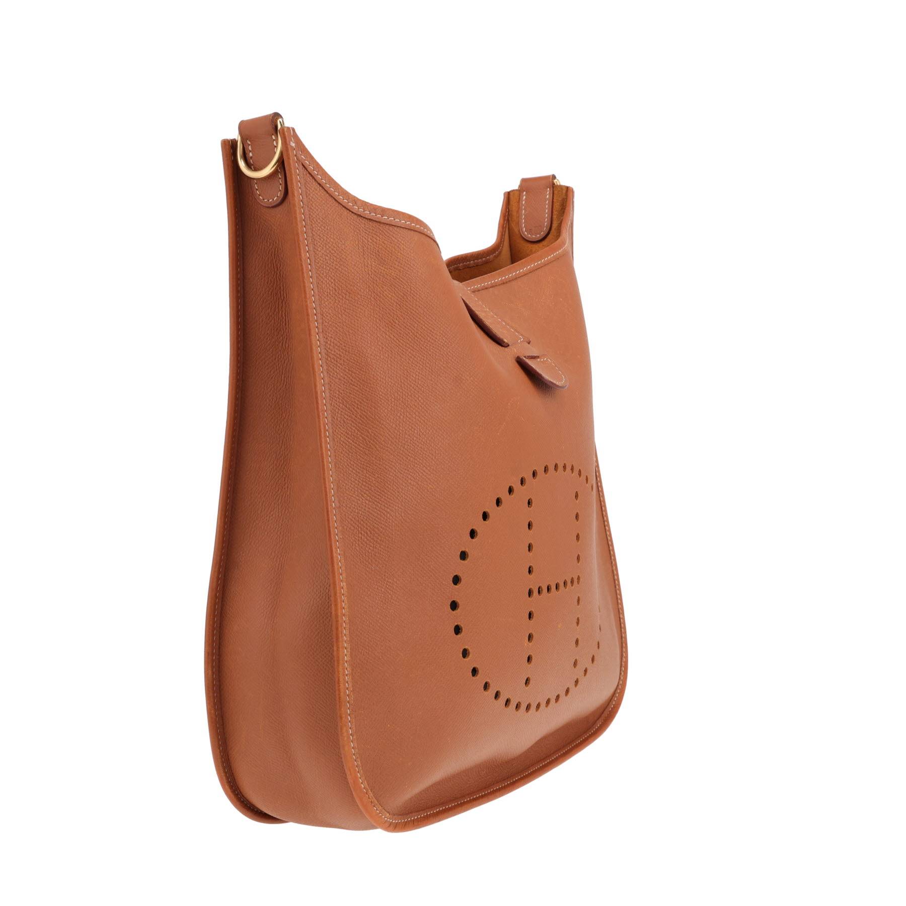 Borsa a tracolla Hermès  Evelyne in pelle Courchevel gold