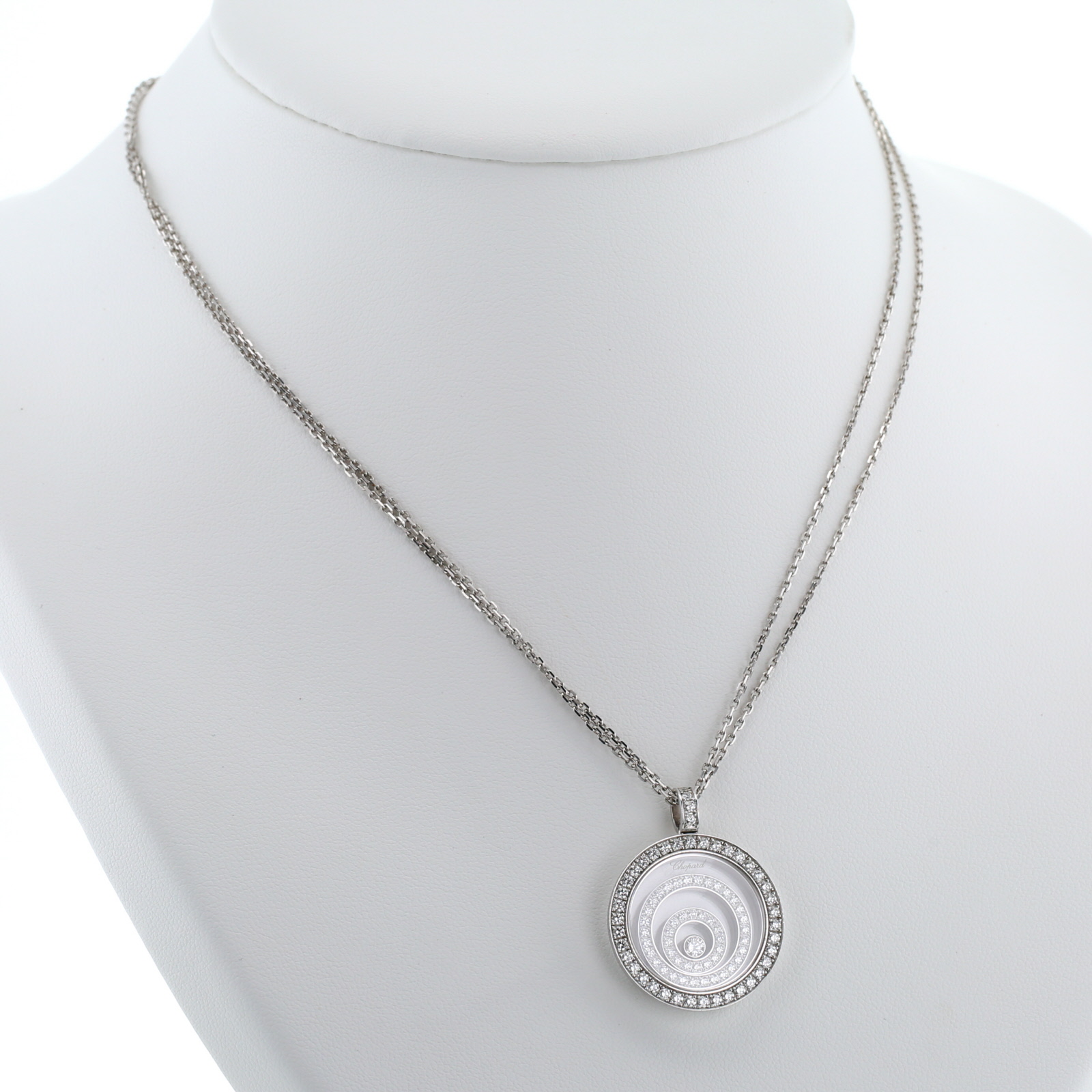 Collier Chopard Happy Spirit en or blanc et diamants