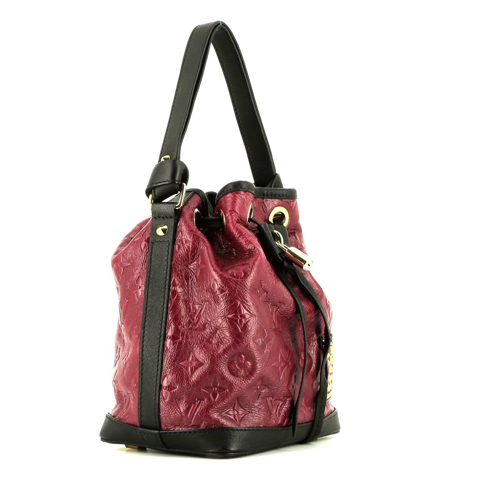 Louis Vuitton  Editions Limitées handbag  in red empreinte monogram leather  and black leather