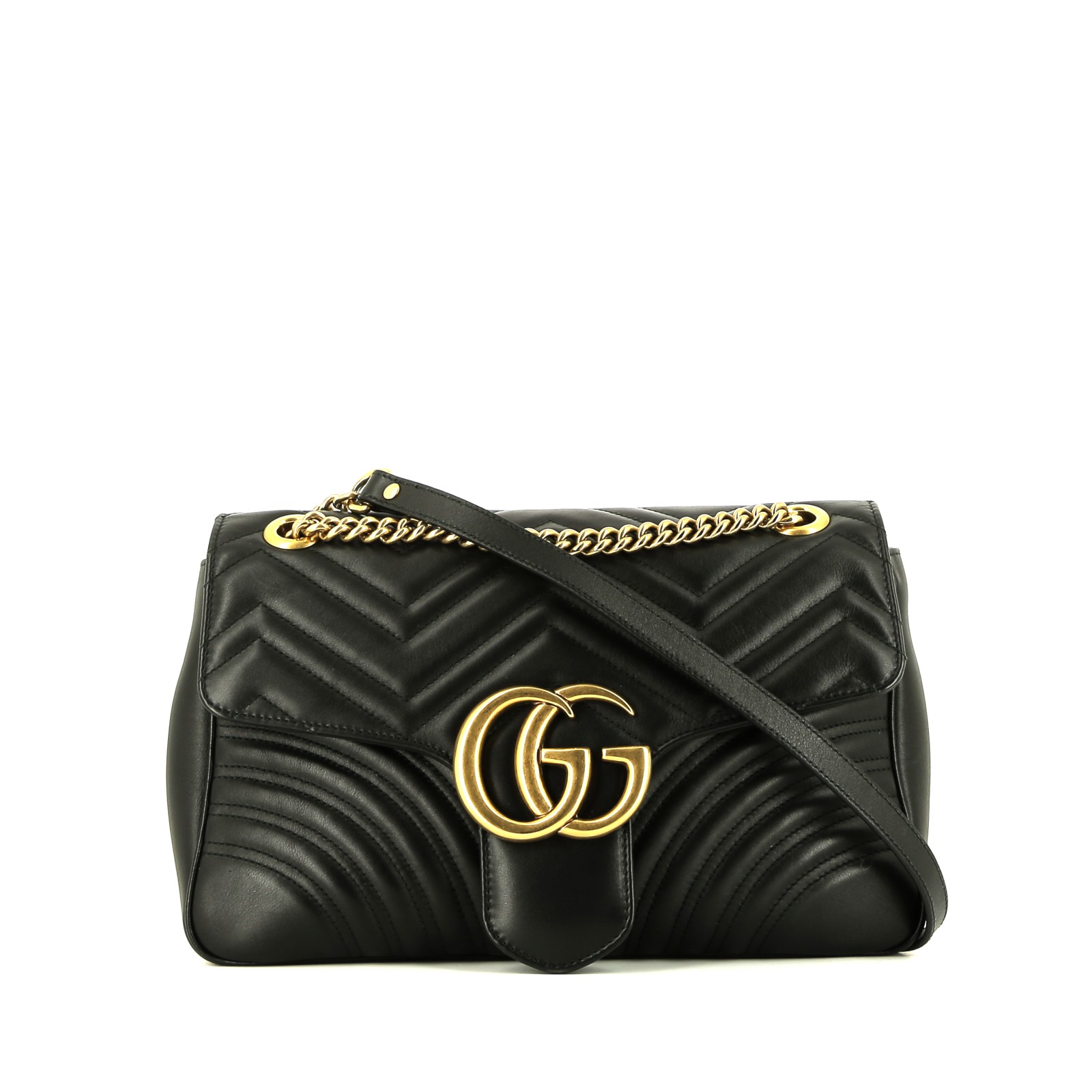 GUCCI バッグ ブラック GG jumbo medium crossbody bag in black leather | GUCCI® US