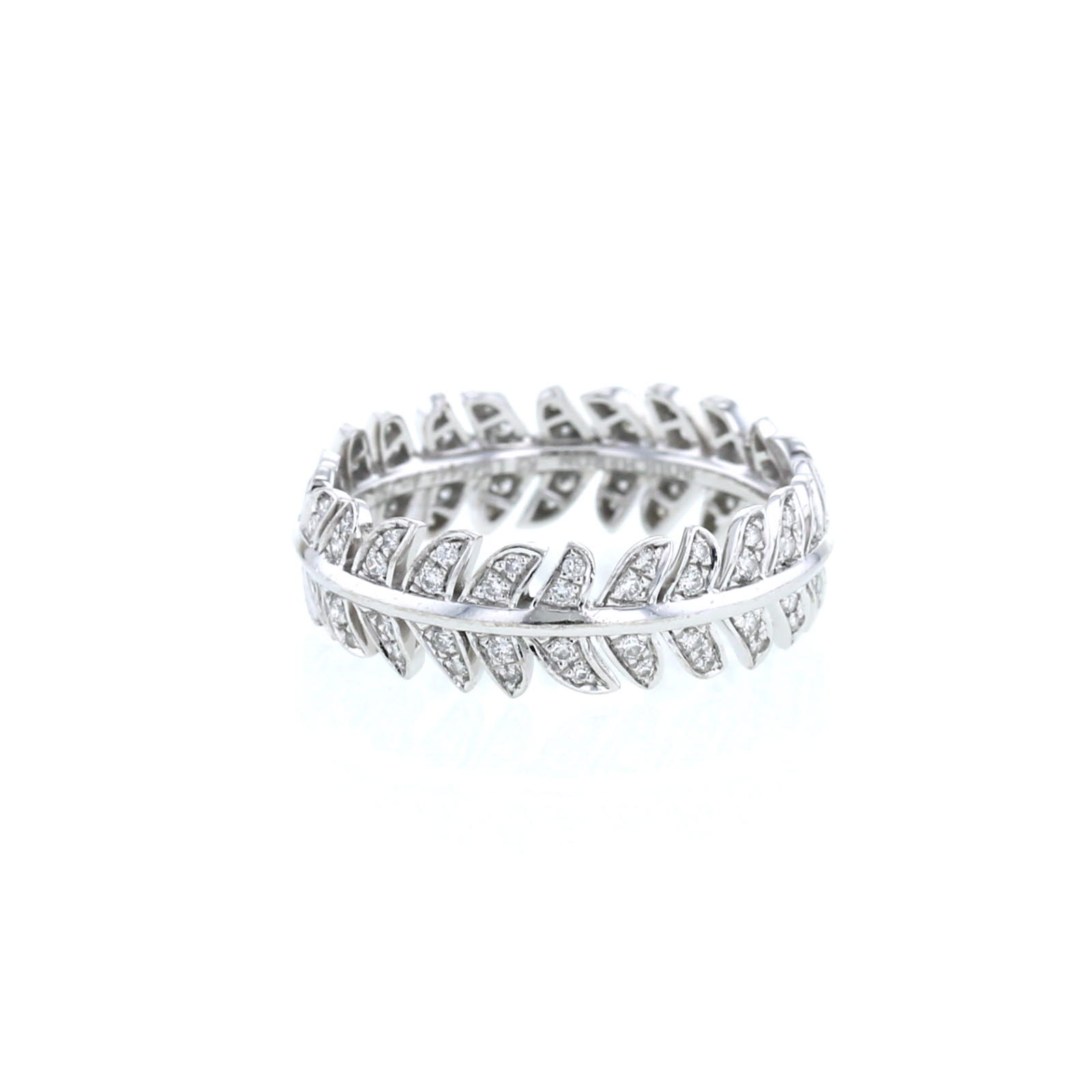 Bague Boucheron Plume de Paon en or blanc et diamants