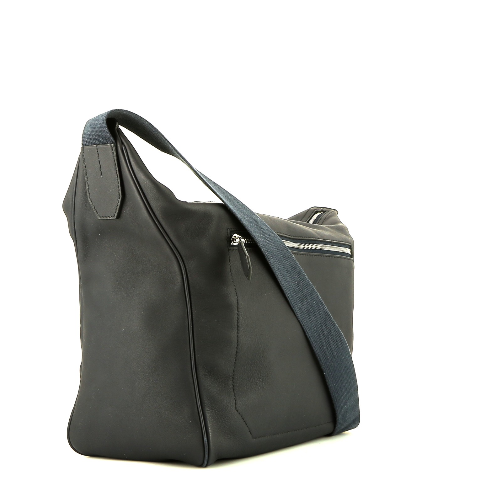 Hermès  Cityslide shoulder bag  in navy blue Swift leather
