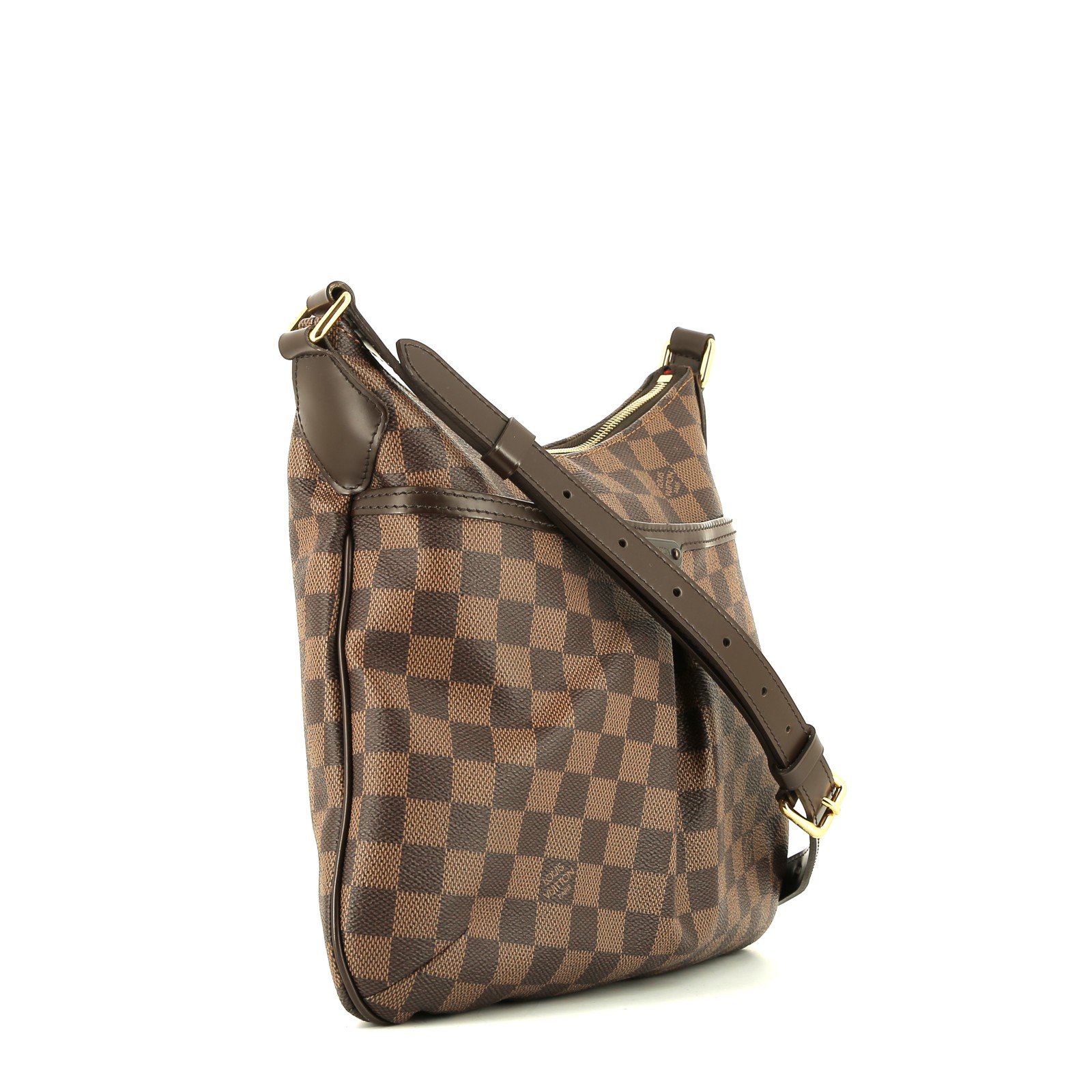 Louis Vuitton  Bloomsbury shoulder bag  in ebene damier canvas  and brown