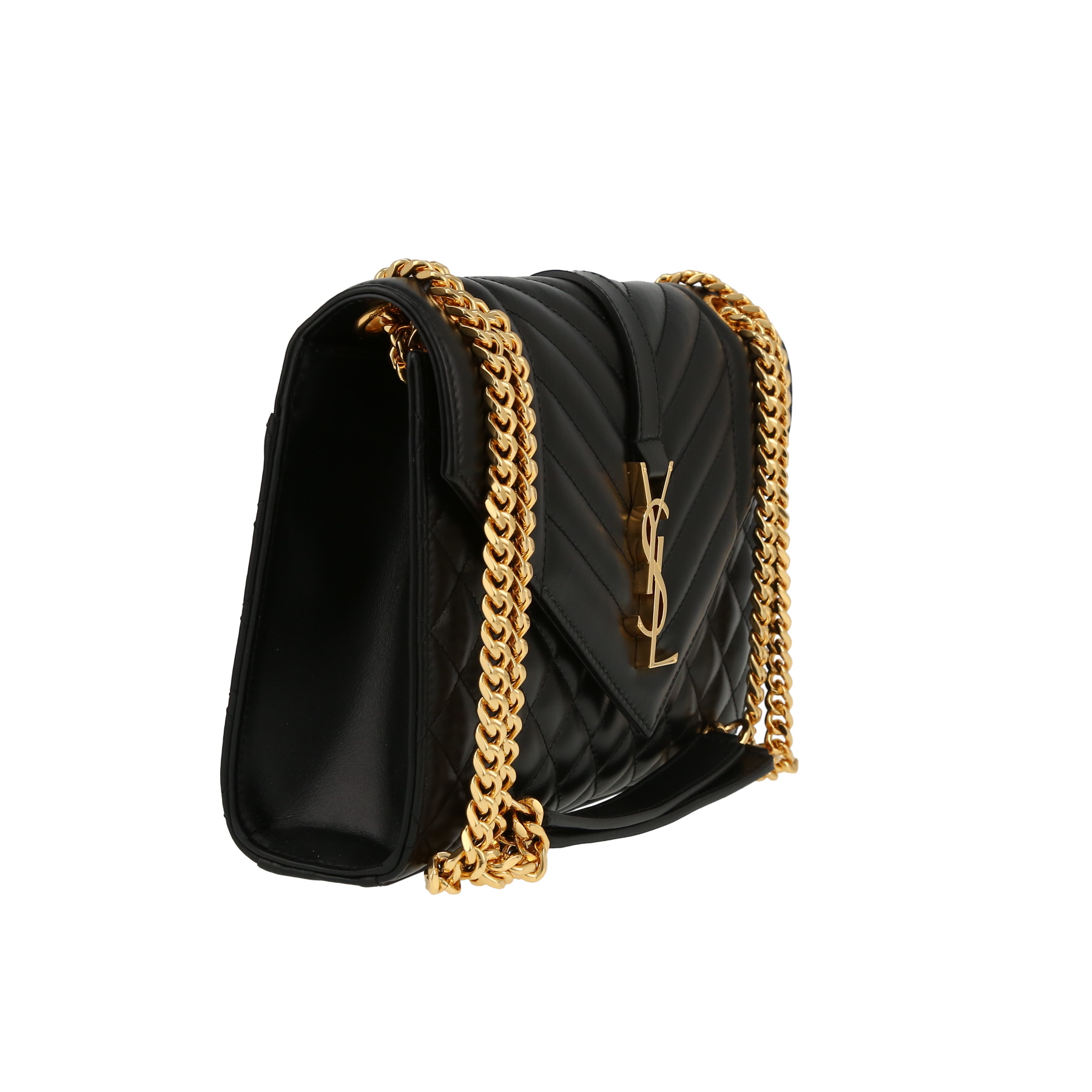 Borsa a tracolla Saint Laurent  Enveloppe modello medio  in pelle trapuntata nera
