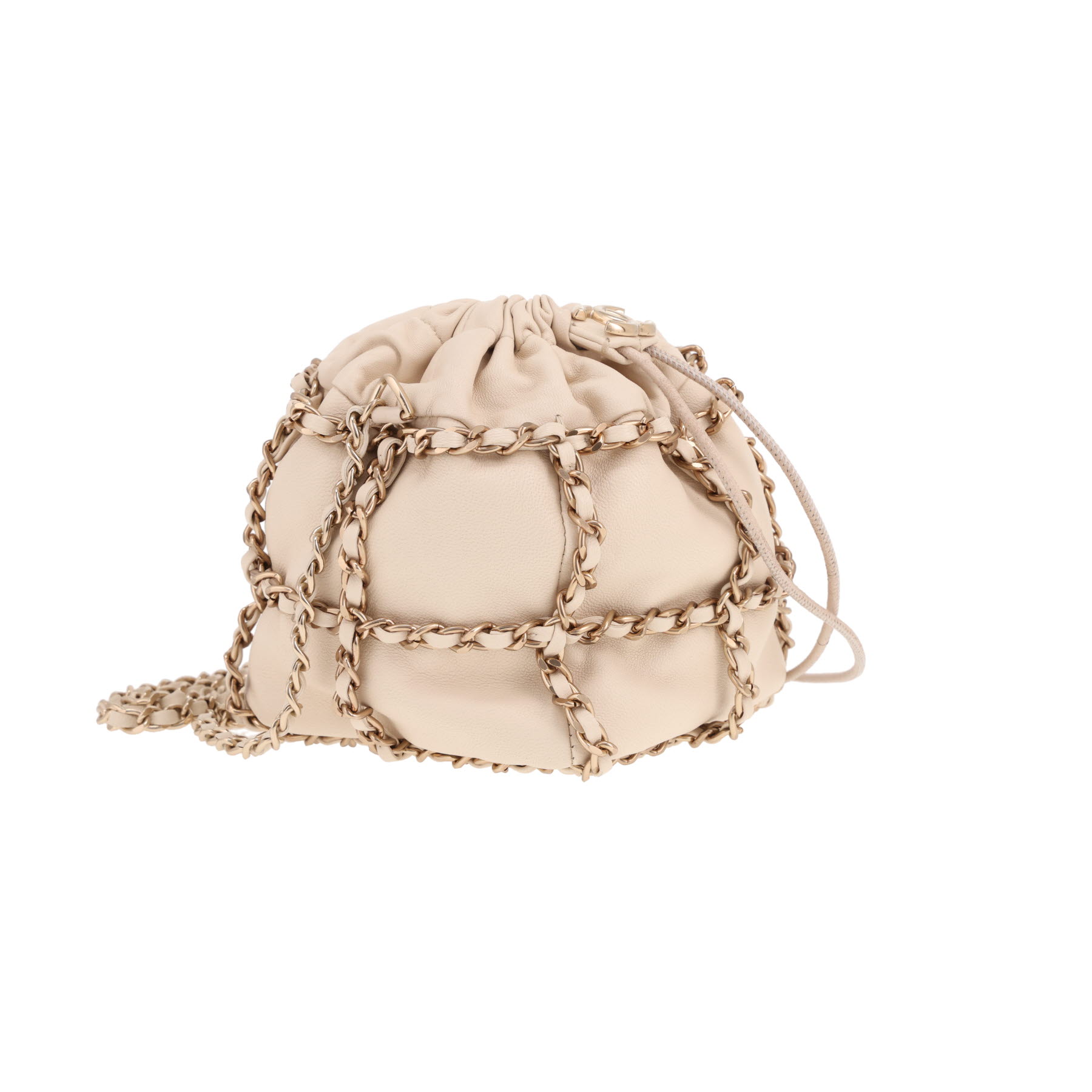 Borsa a tracolla Chanel   in pelle beige