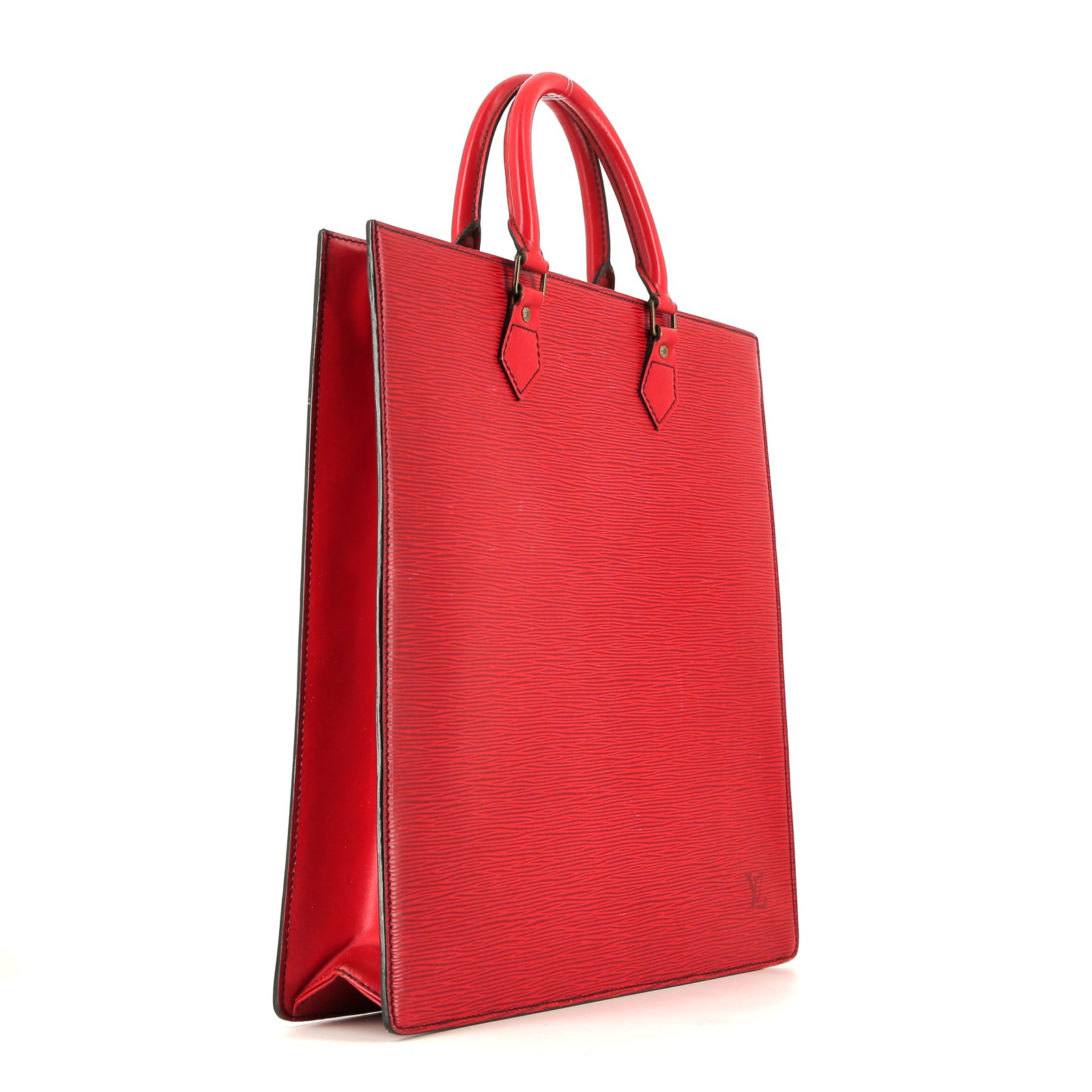Sac cabas Louis Vuitton  Sac Plat en cuir épi rouge