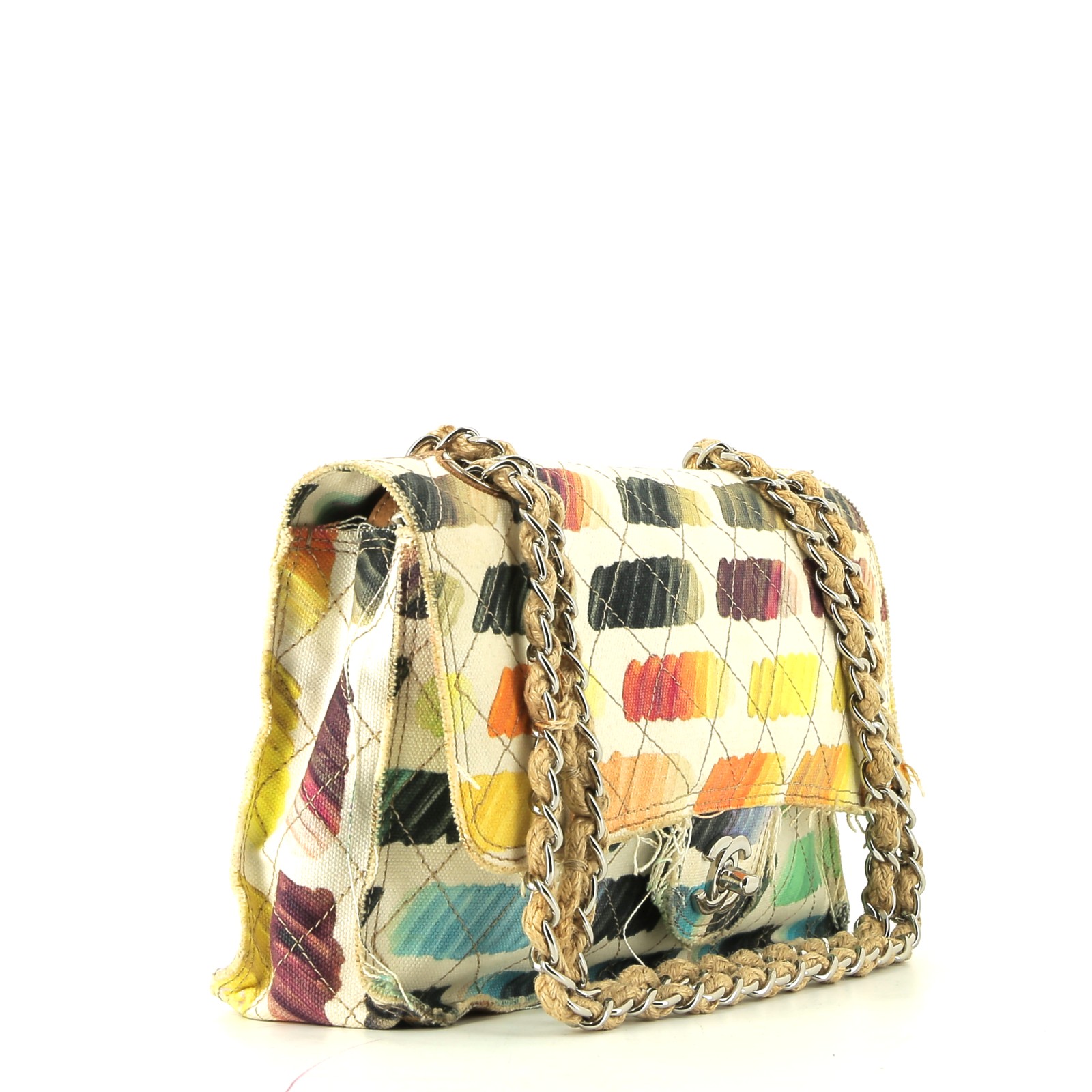 Chanel  Timeless Classic handbag  in beige canvas