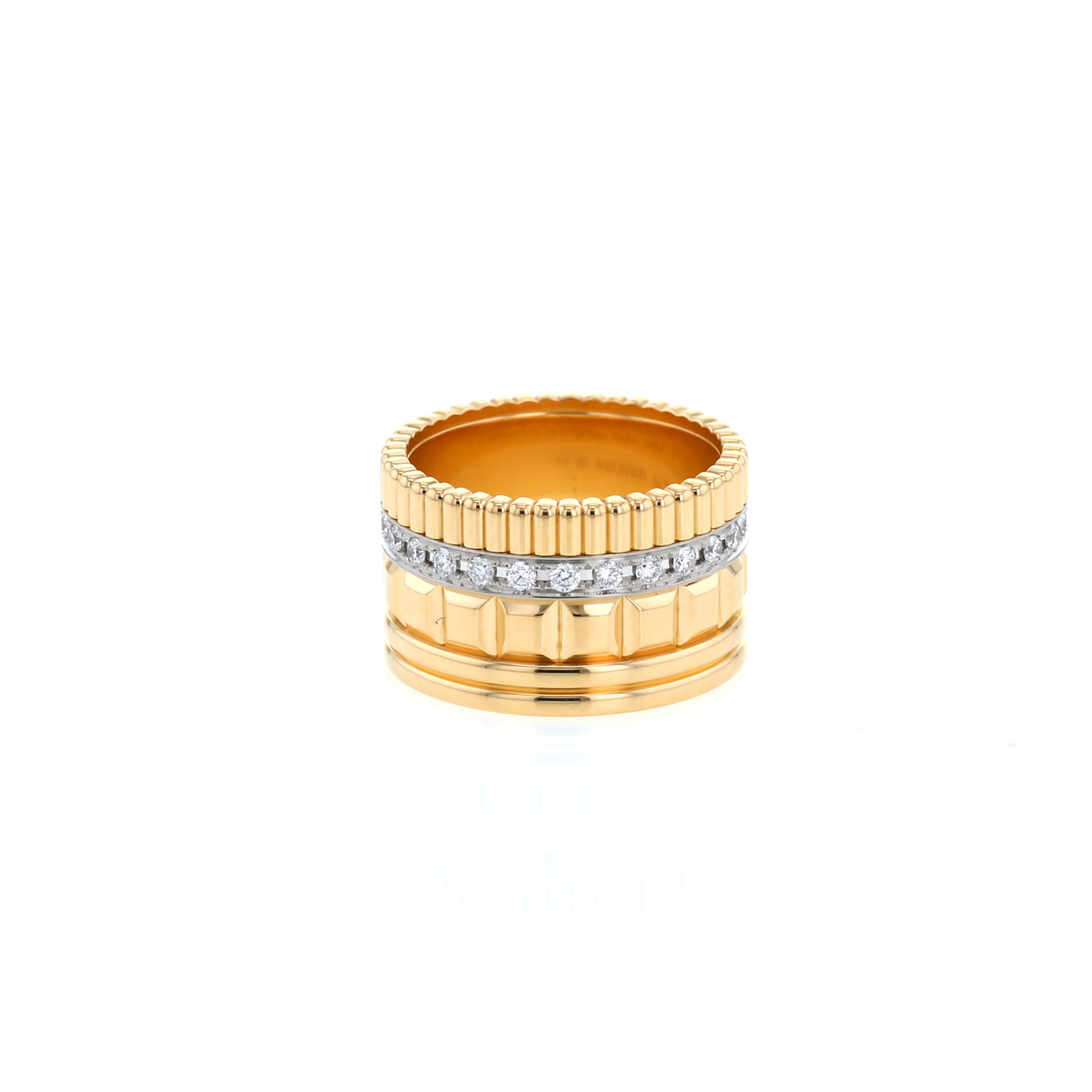 Anello Boucheron Quatre Radiant Edition in oro giallo e diamanti