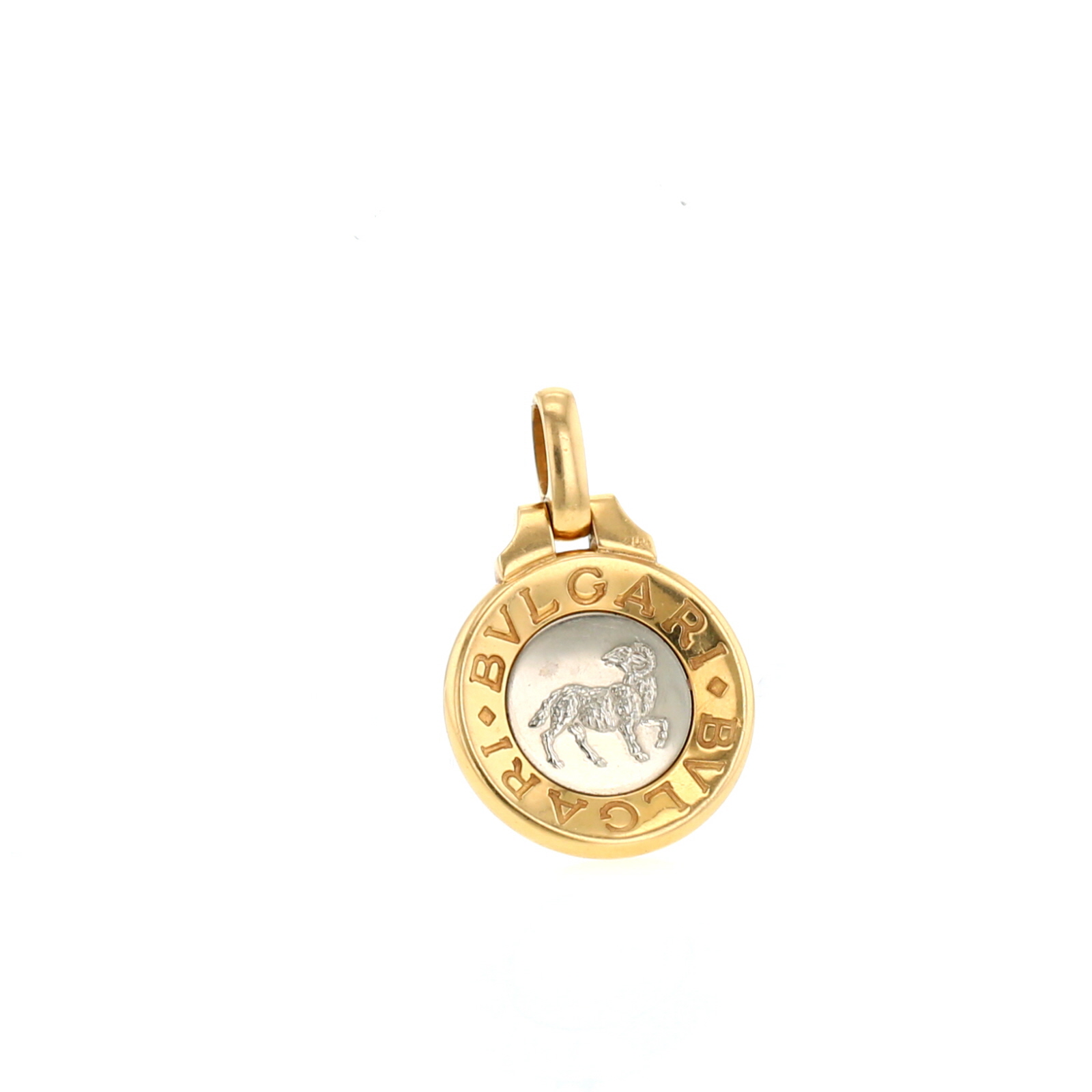 Bulgari Bulgari Bulgari pendant in white gold and yellow gold