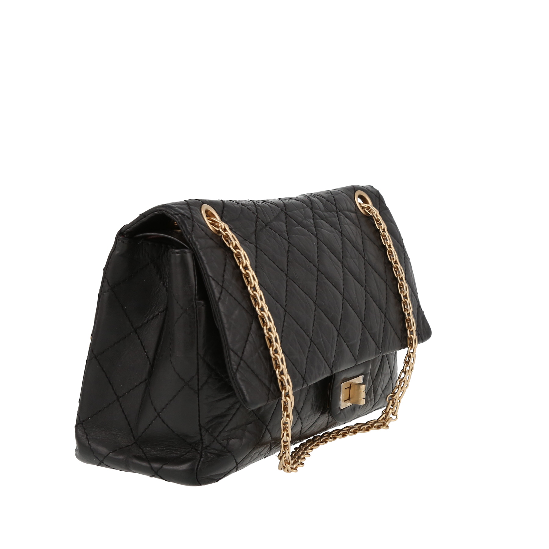 Chanel  Chanel 2.55 handbag  in black quilted leather