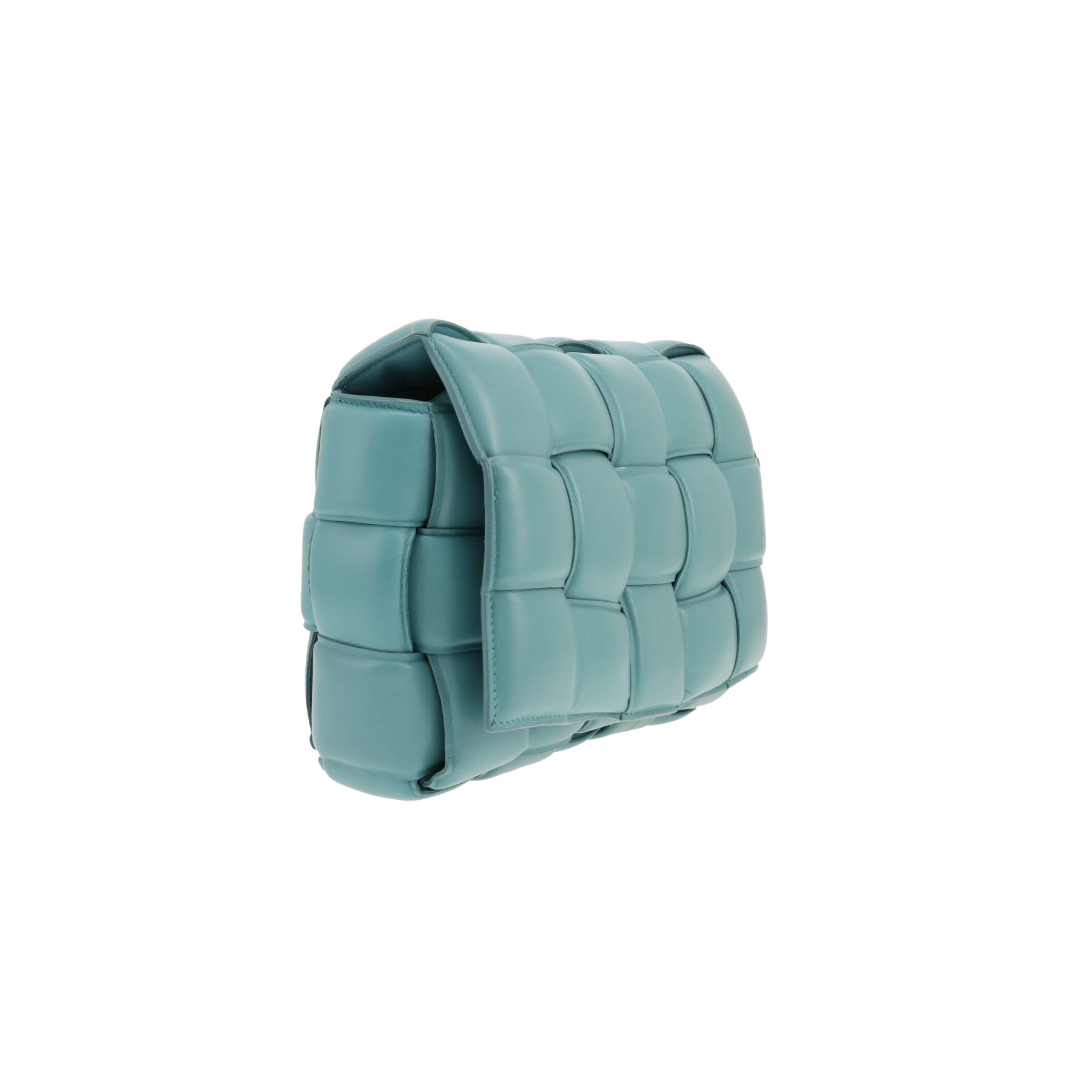 Borsa a tracolla Bottega Veneta  Padded Cassette in pelle intrecciata blu