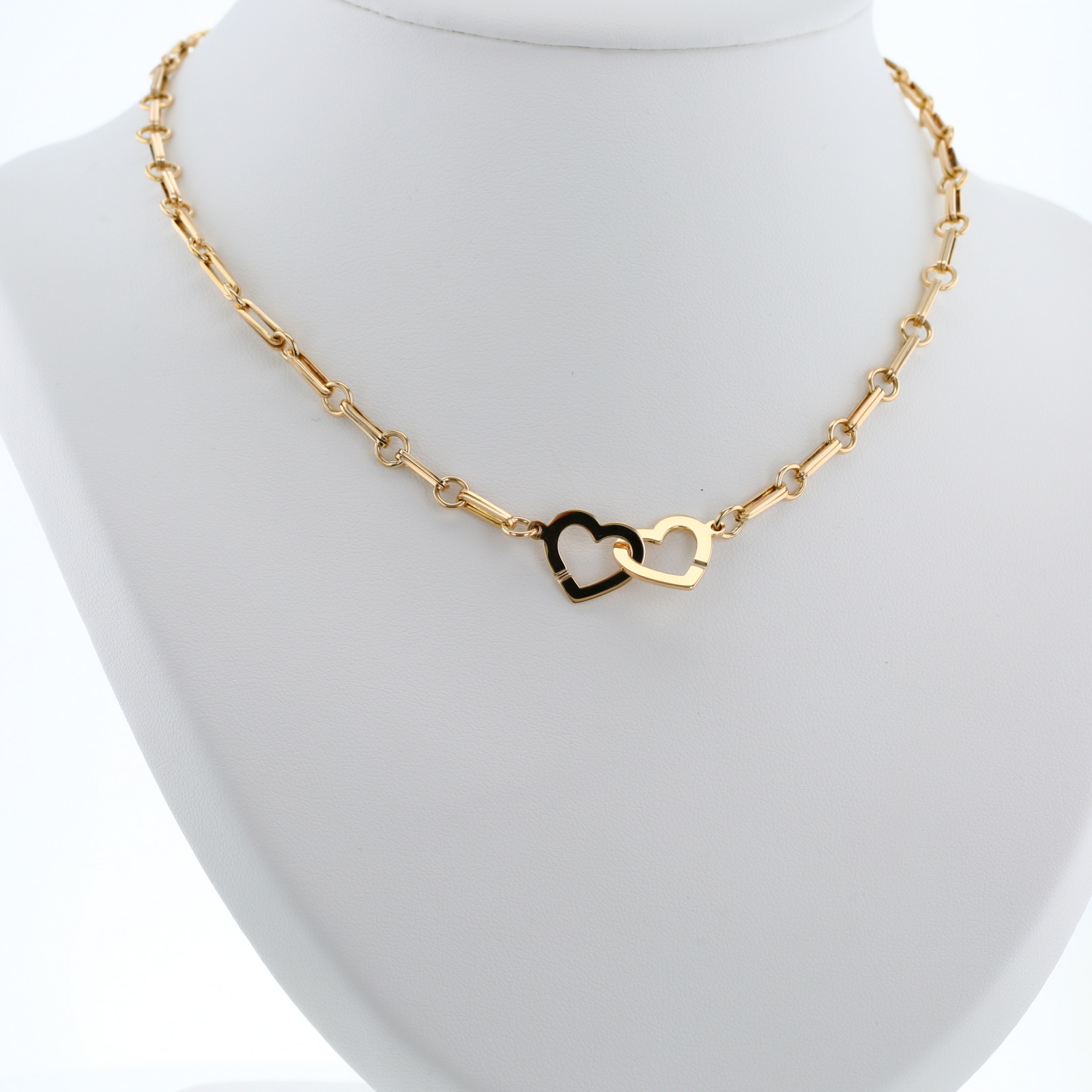 Collar Dinh Van Double coeurs R13 de oro amarillo