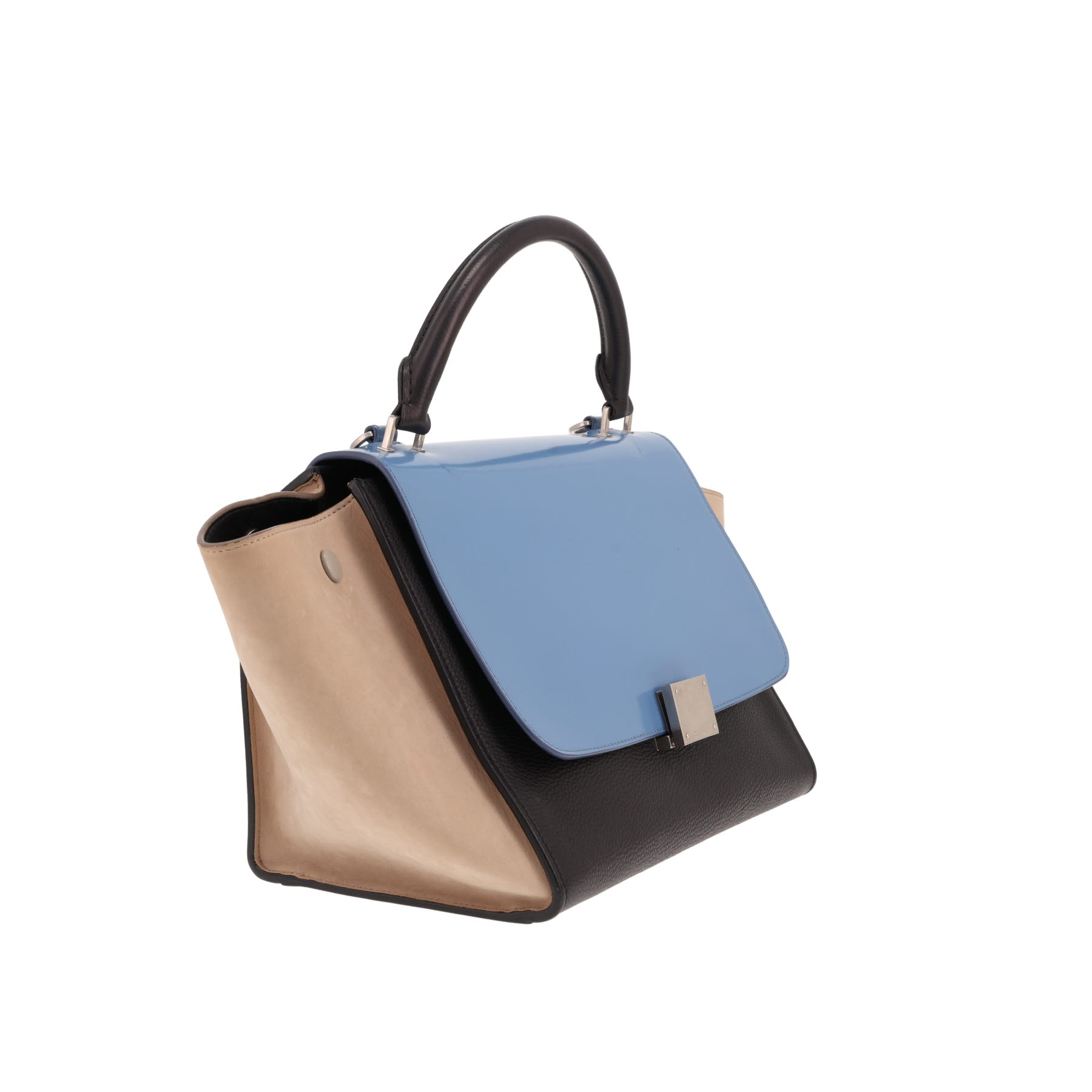 Borsa Celine  Trapeze modello piccolo  in pelle tricolore, blu nera e beige