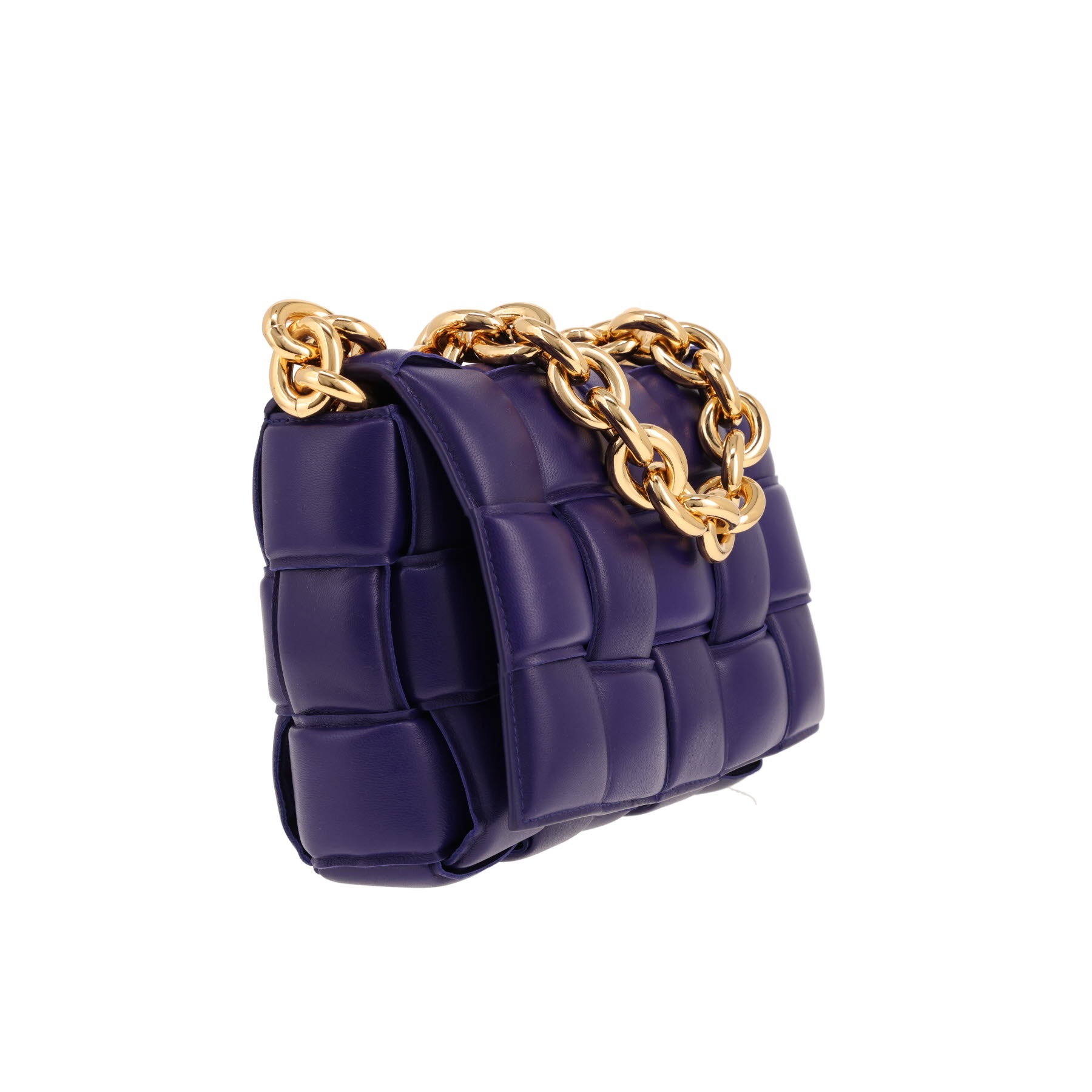Borsa a tracolla Bottega Veneta  Cassette in pelle intrecciata viola
