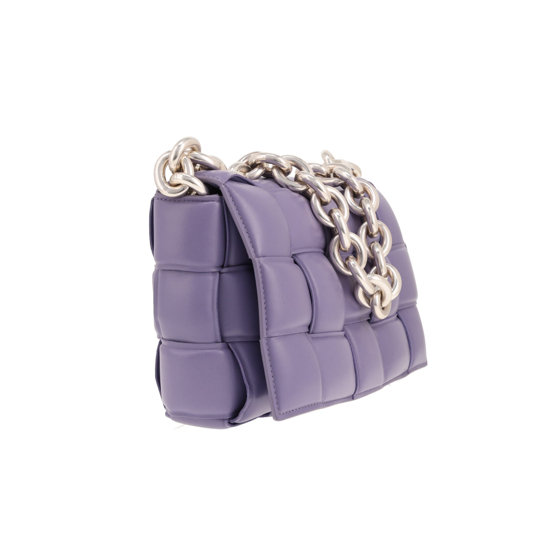 Borsa a tracolla Bottega Veneta  Cassette in pelle intrecciata viola