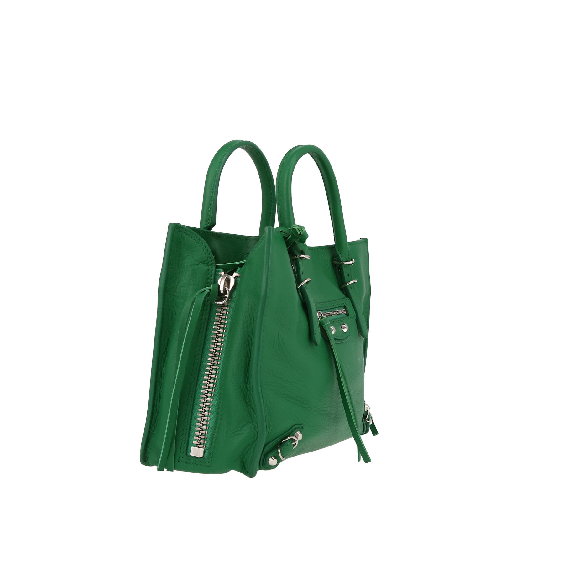 Balenciaga  Papier handbag  in green leather