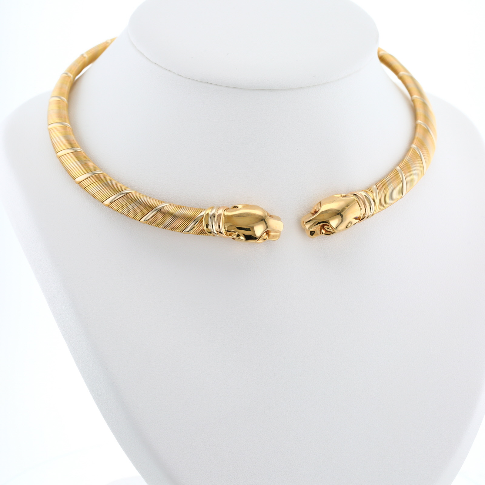 Girocollo semirigido Cartier Cougar in oro giallo, oro rosa e oro bianco