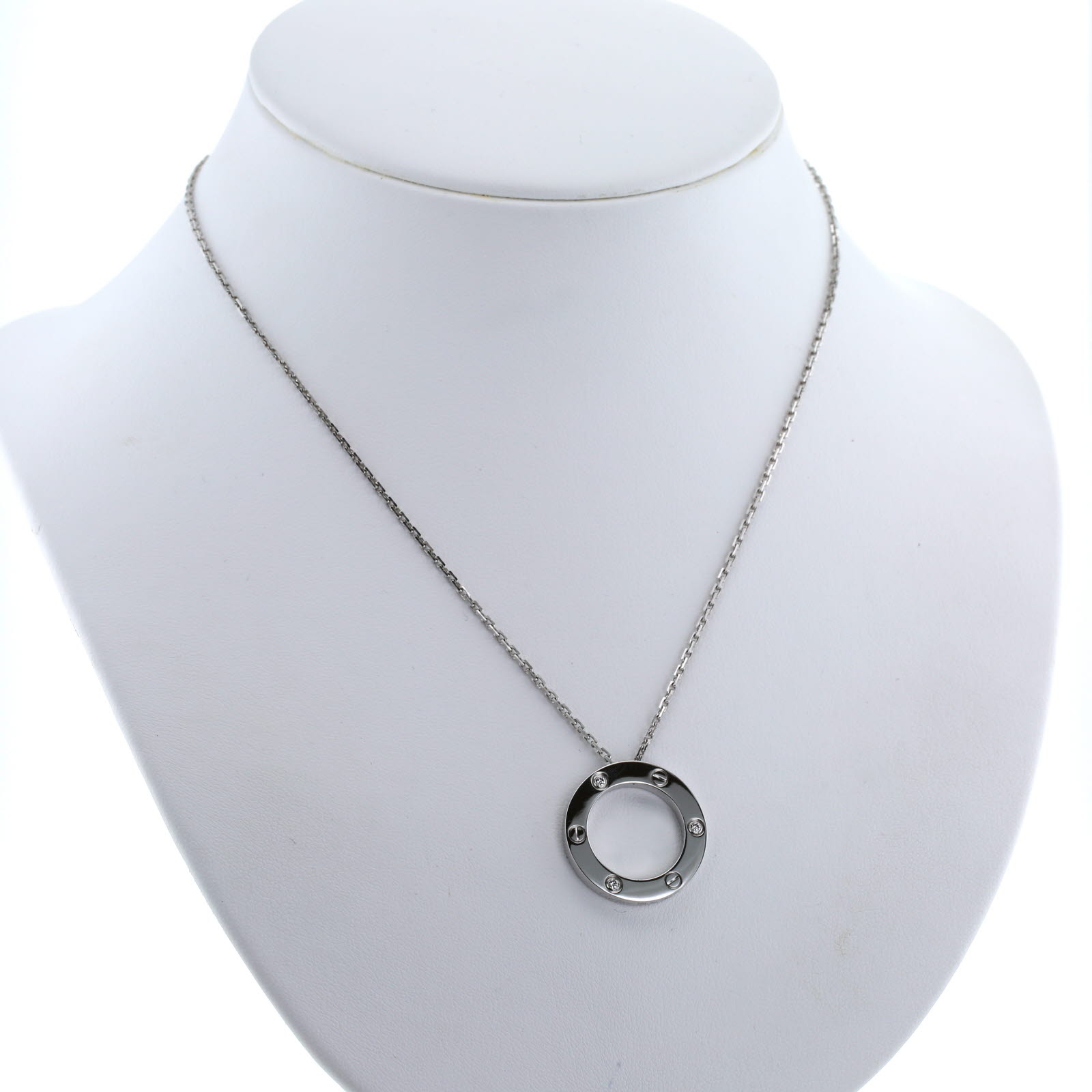 Collar Cartier Love de oro blanco y diamantes