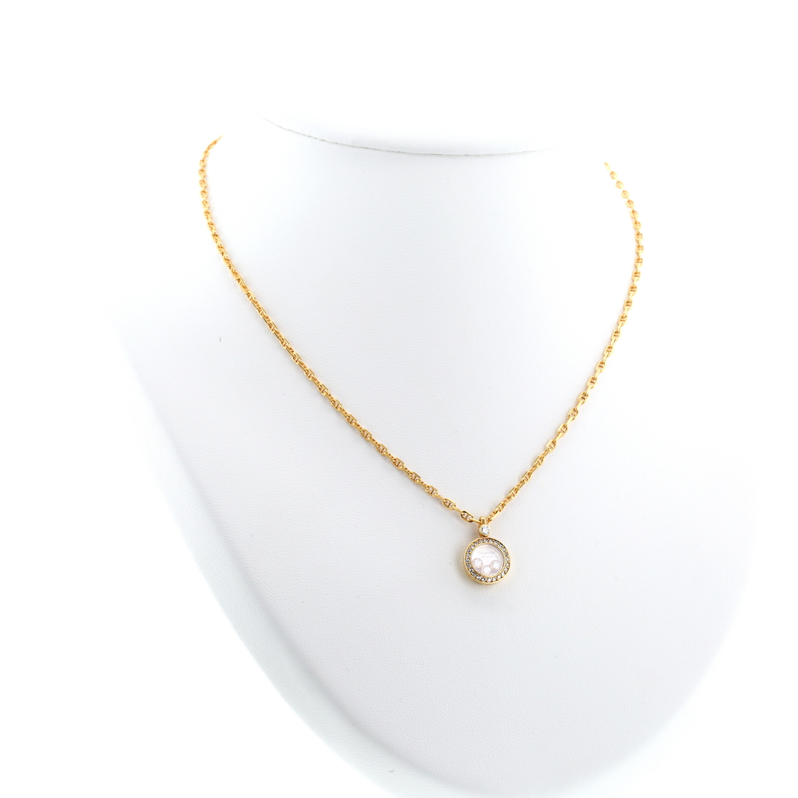 Chopard Happy Diamonds necklace in yellow gold and diamonds