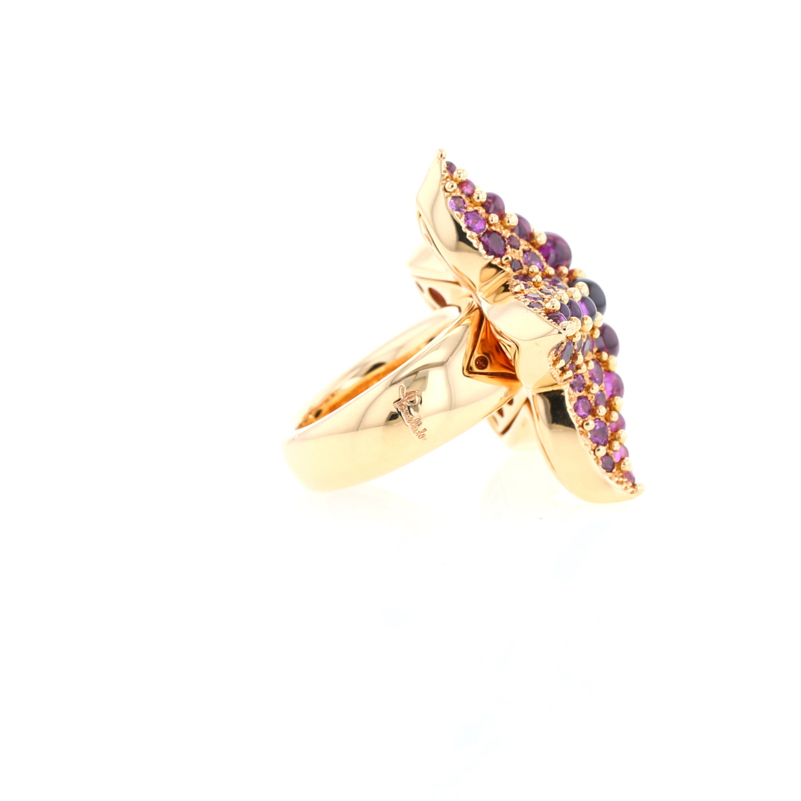 Anello Pomellato Sirène in oro rosa e rodolite