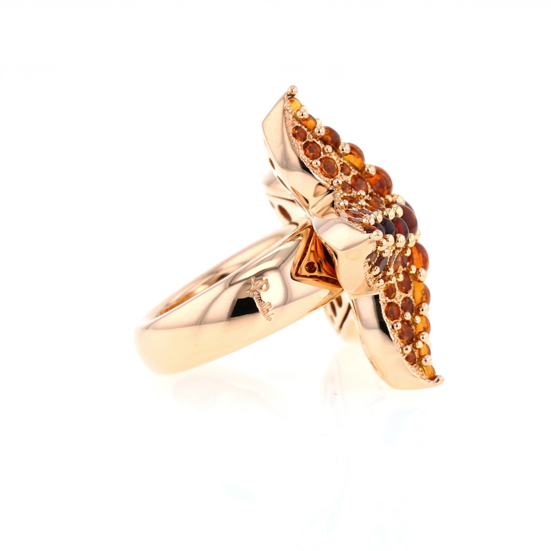 Anello Pomellato Sirène in oro rosa e quarzo citrino