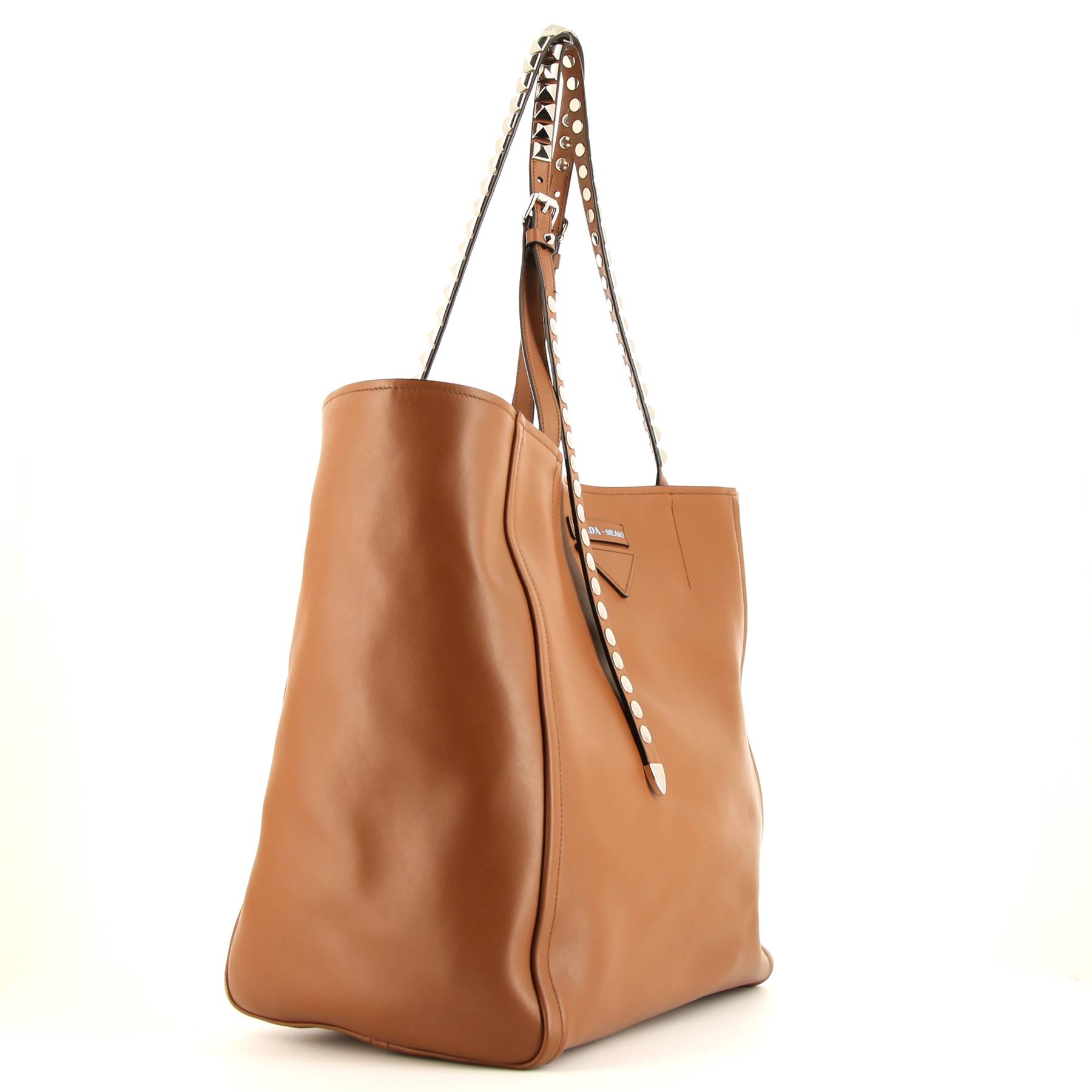 Prada  Elektra shopping bag  in brown leather