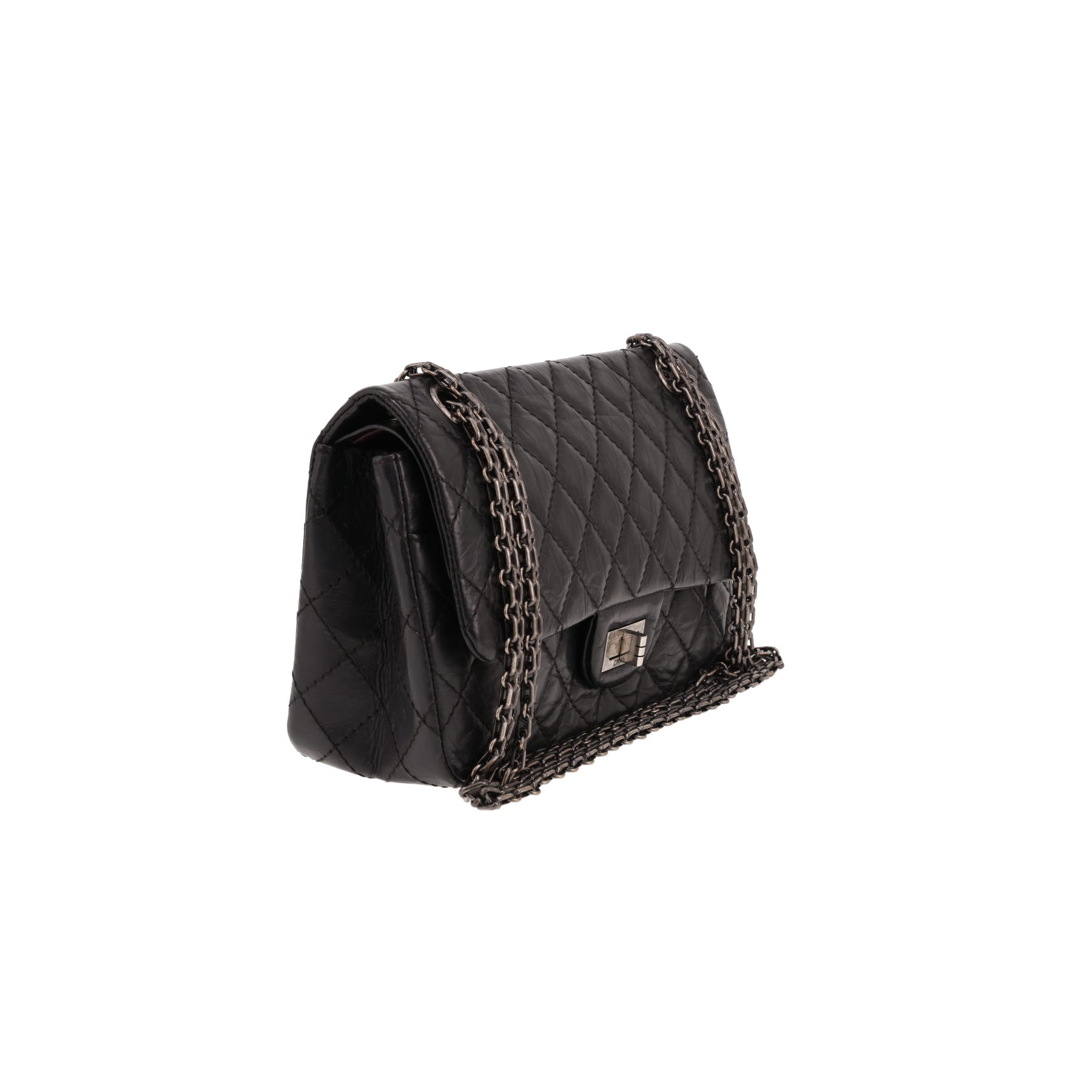 Sac bandoulière Chanel  Chanel 2.55 en cuir matelassé noir