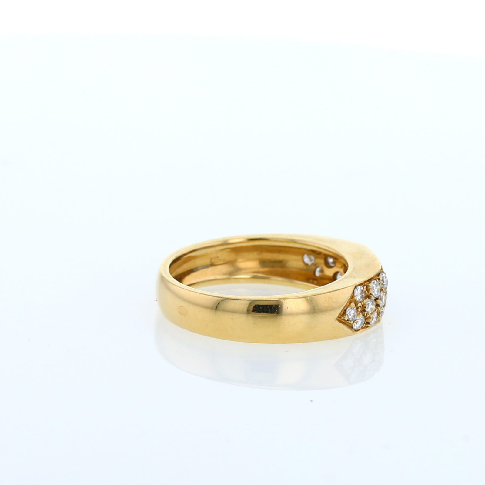 Vintage  ring in yellow gold, sapphire and diamond