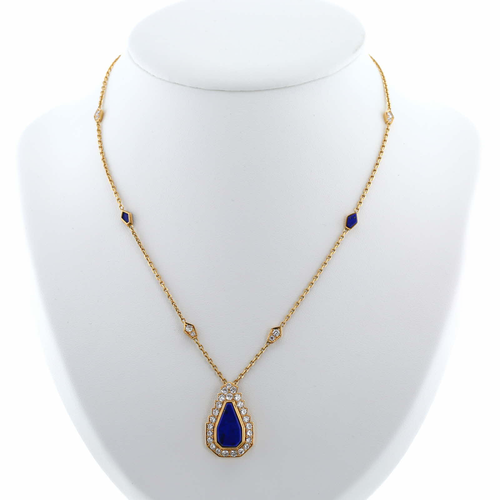 Collana Cartier  in oro giallo, diamanti e lapislazzuli - 360