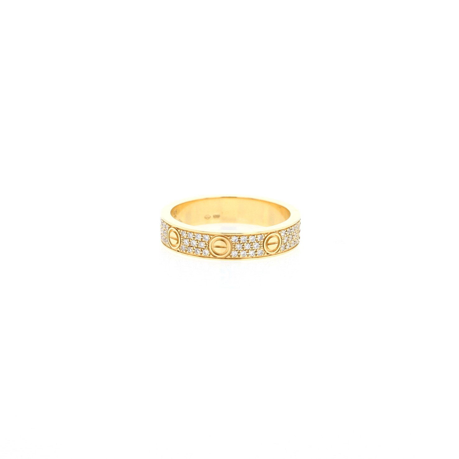 Bague Cartier Love pavé en or jaune et diamants