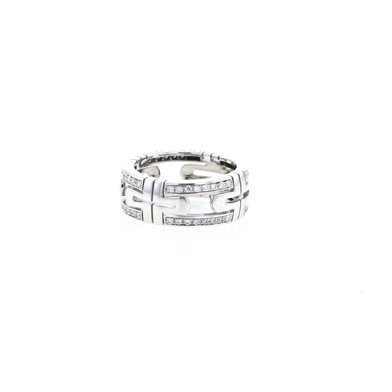 Bague Bulgari Parentesi en or blanc et diamants