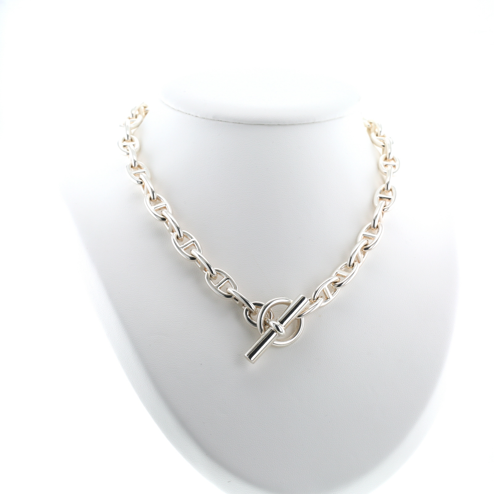 Collier Hermès Chaine d'Ancre moyen modèle en argent
