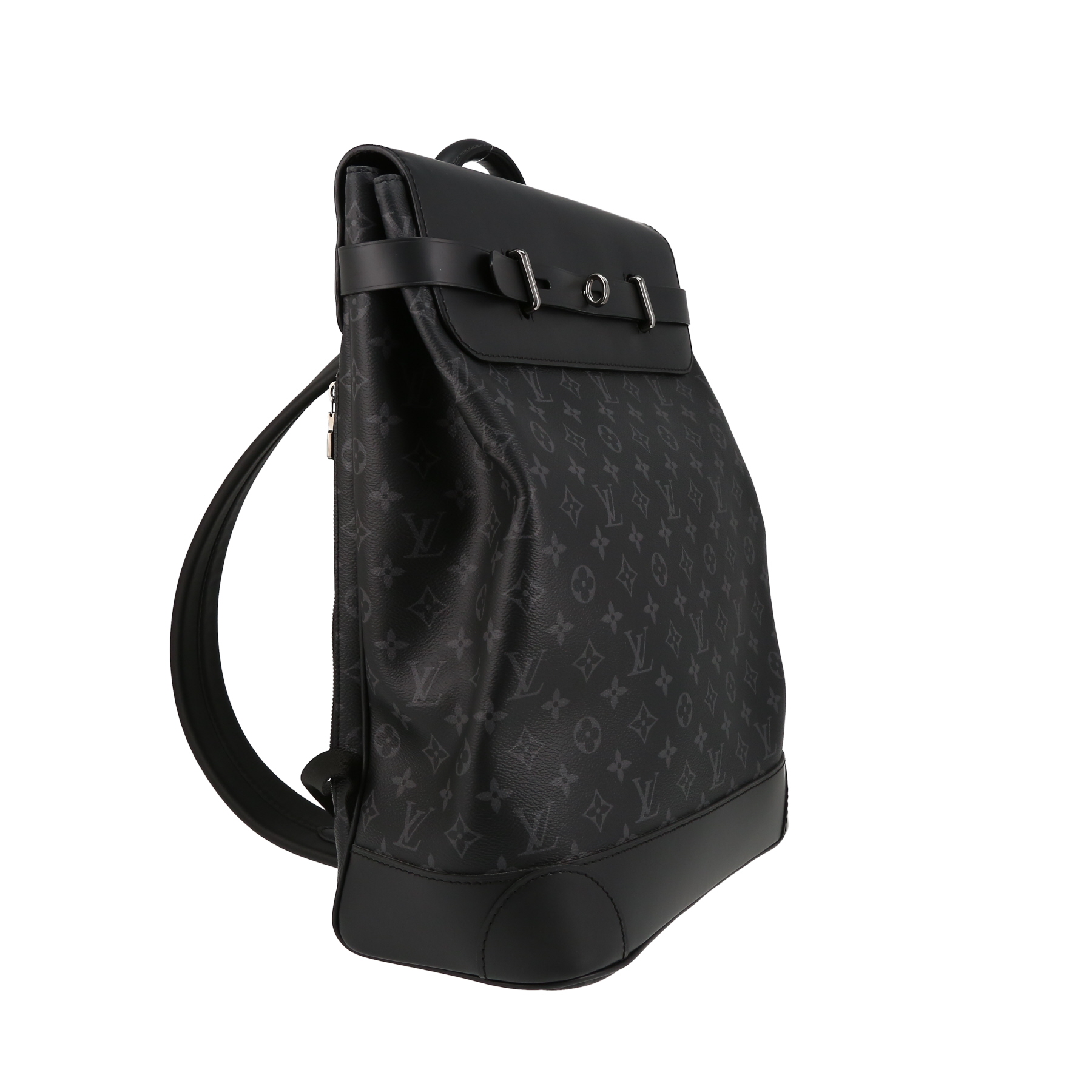 Zaino Louis Vuitton  Steamer Bag in tela monogram grigio Graphite e pelle nera