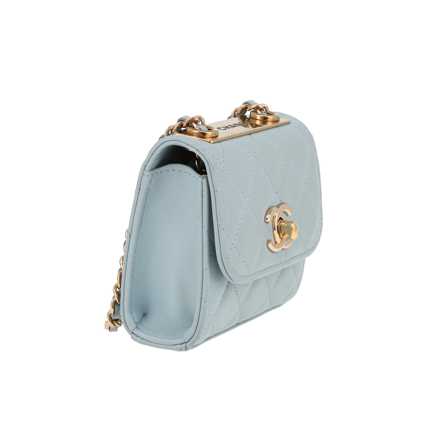 Sac bandoulière Chanel  Trendy CC en cuir matelassé bleu