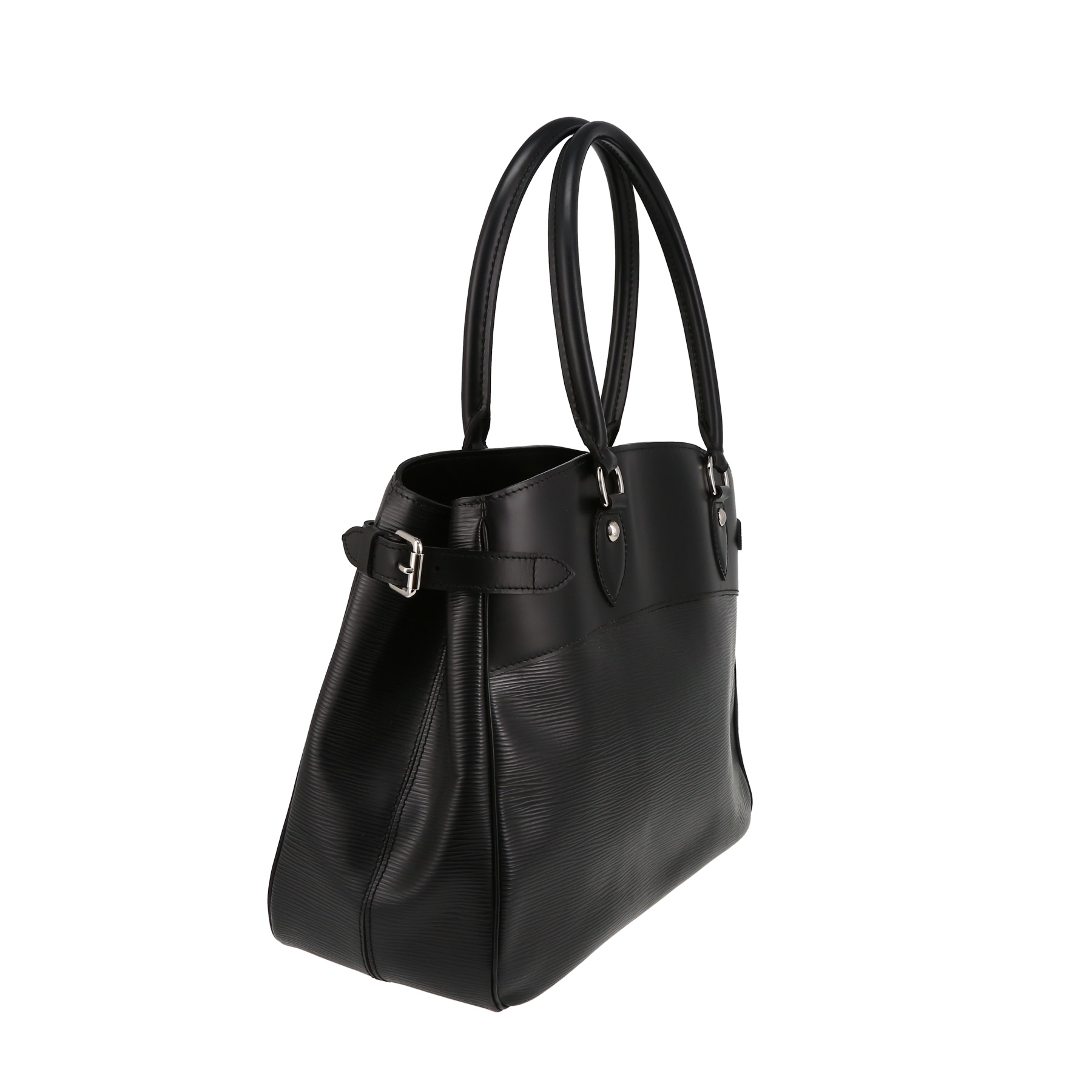 Sac cabas Louis Vuitton  Passy en cuir épi noir