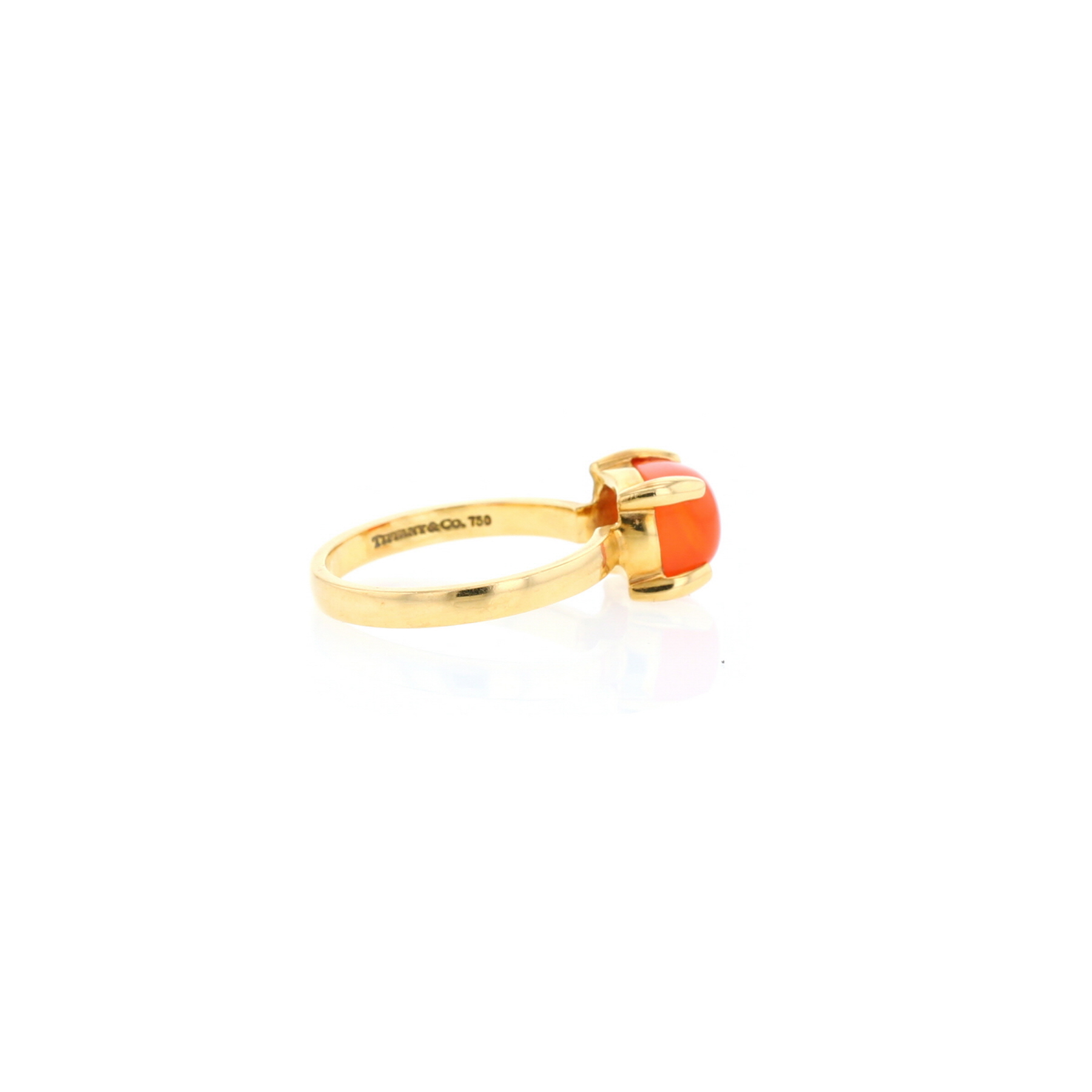 Tiffany & Co Sugar Stacks ring in yellow gold and cornelian