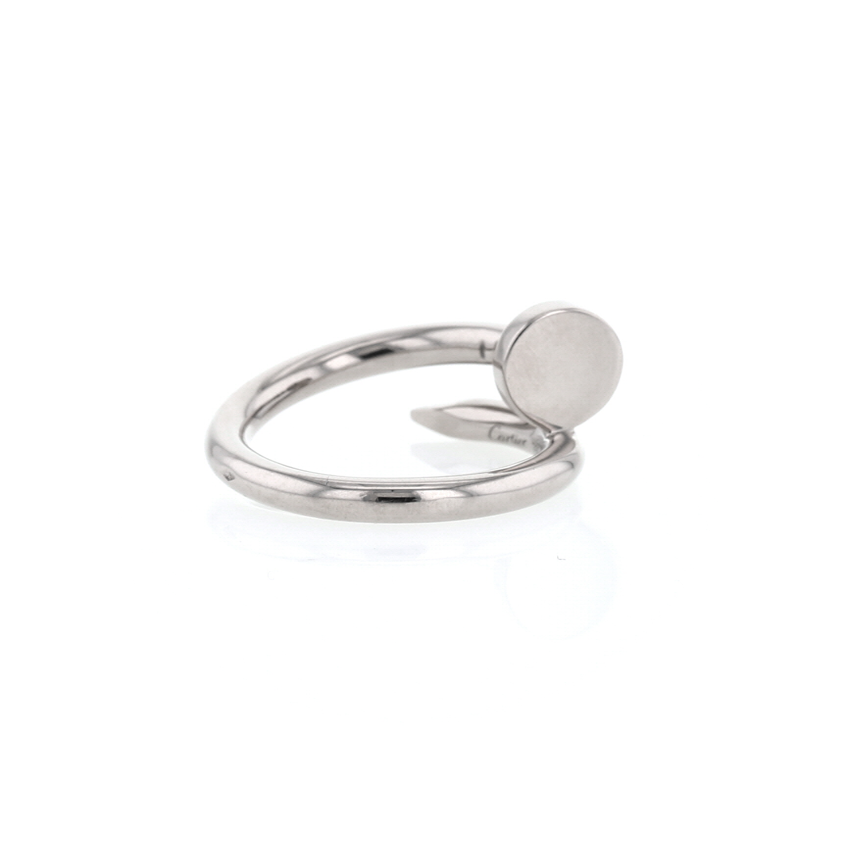 Sortija Cartier Juste un clou de oro blanco