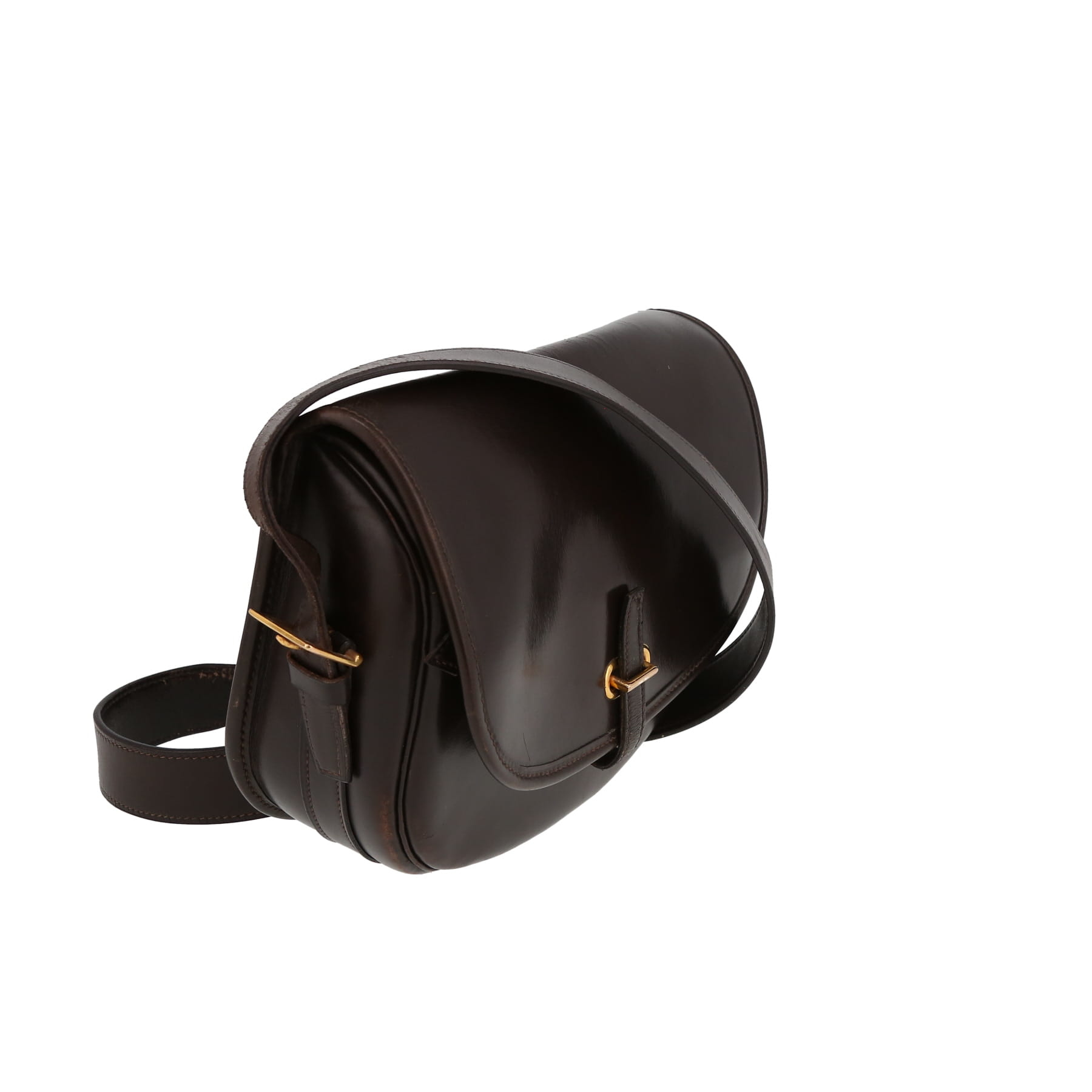 Borsa a spalla Hermès  Balle De Golf in pelle box marrone