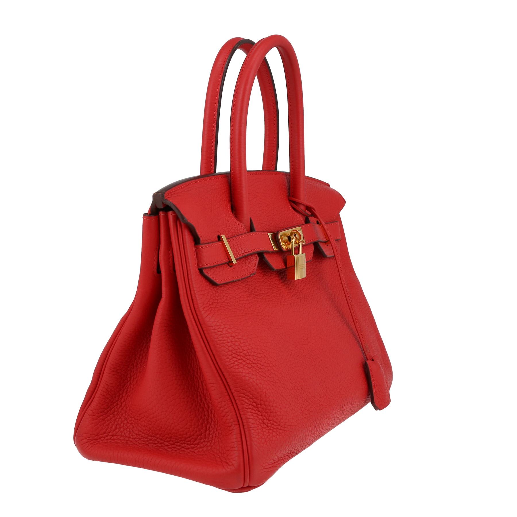 Sac à main Hermès  Birkin 30 cm en cuir togo Rouge Tomate