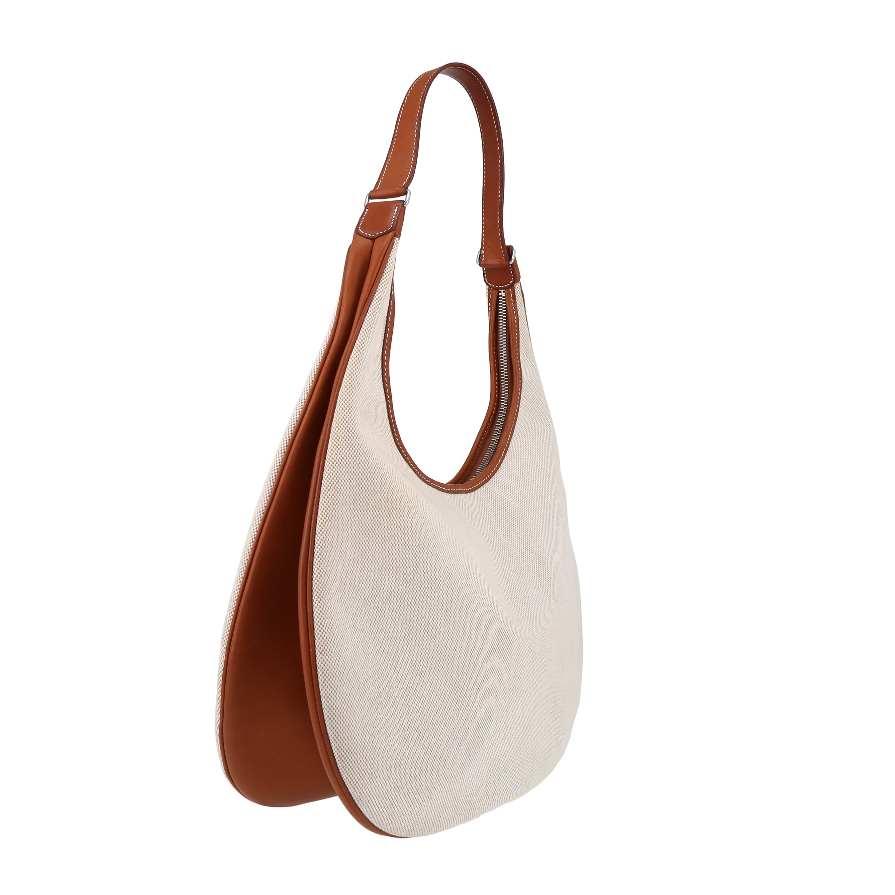 Hermès  Goa handbag  in beige canvas  and Barenia leather