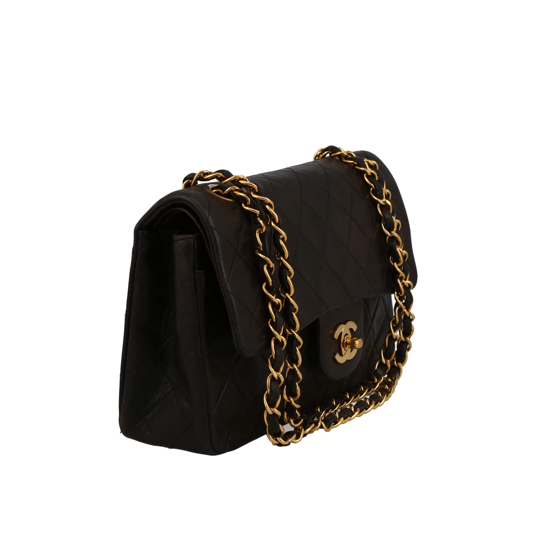 Chanel  Timeless Petit handbag  in brown quilted leather