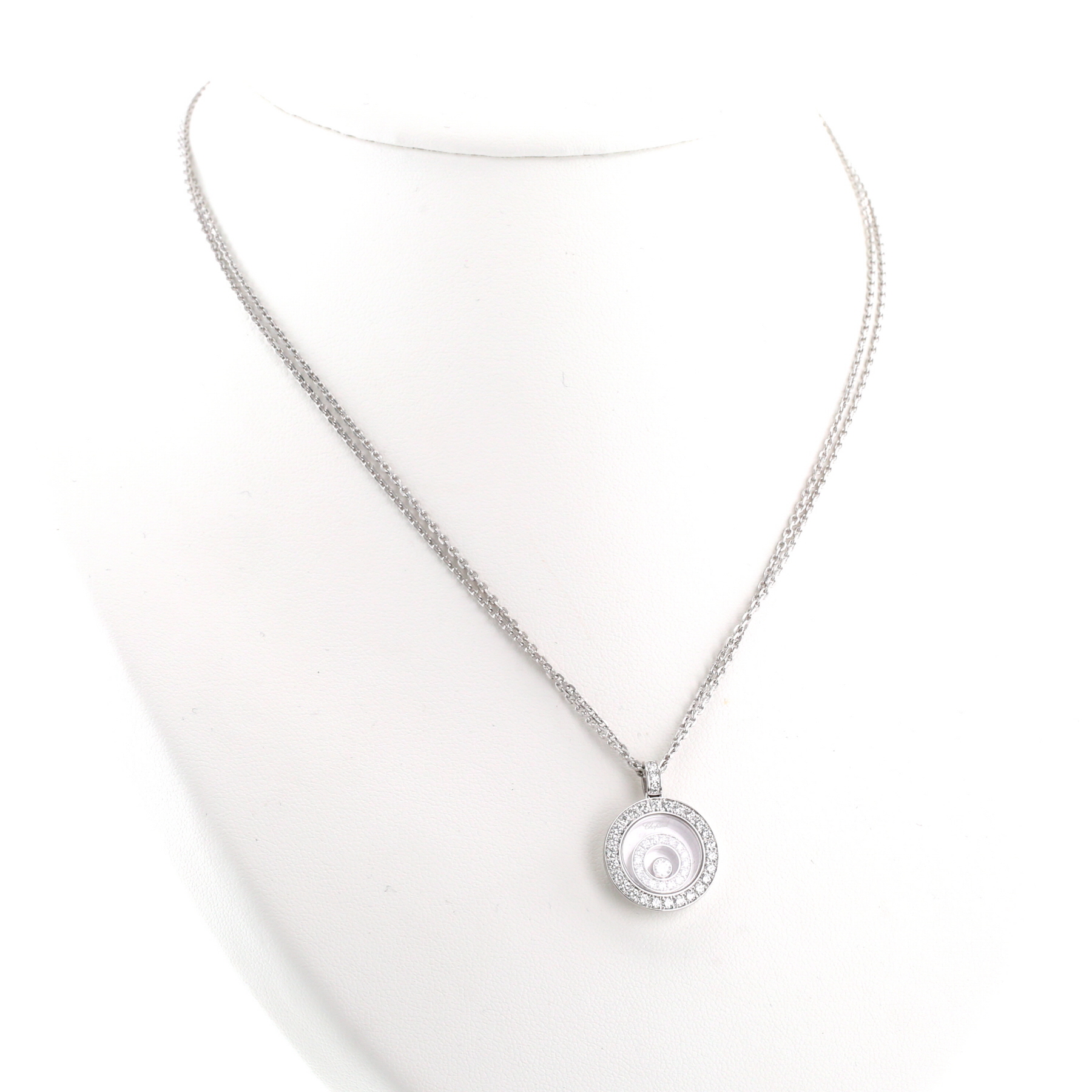 Chopard Happy Spirit necklace in white gold and diamond