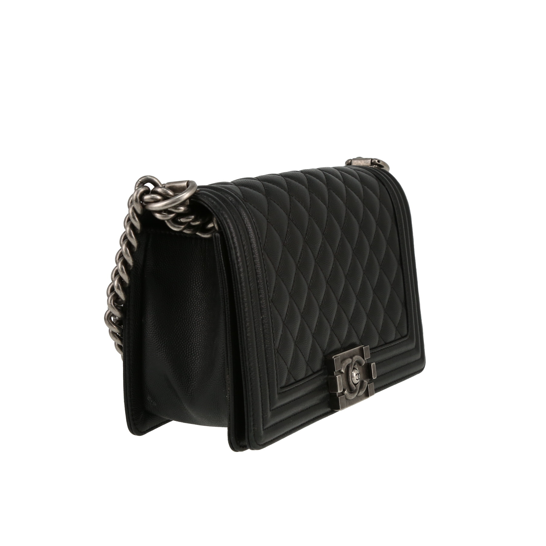 Borsa a tracolla Chanel  Boy in pelle trapuntata nera