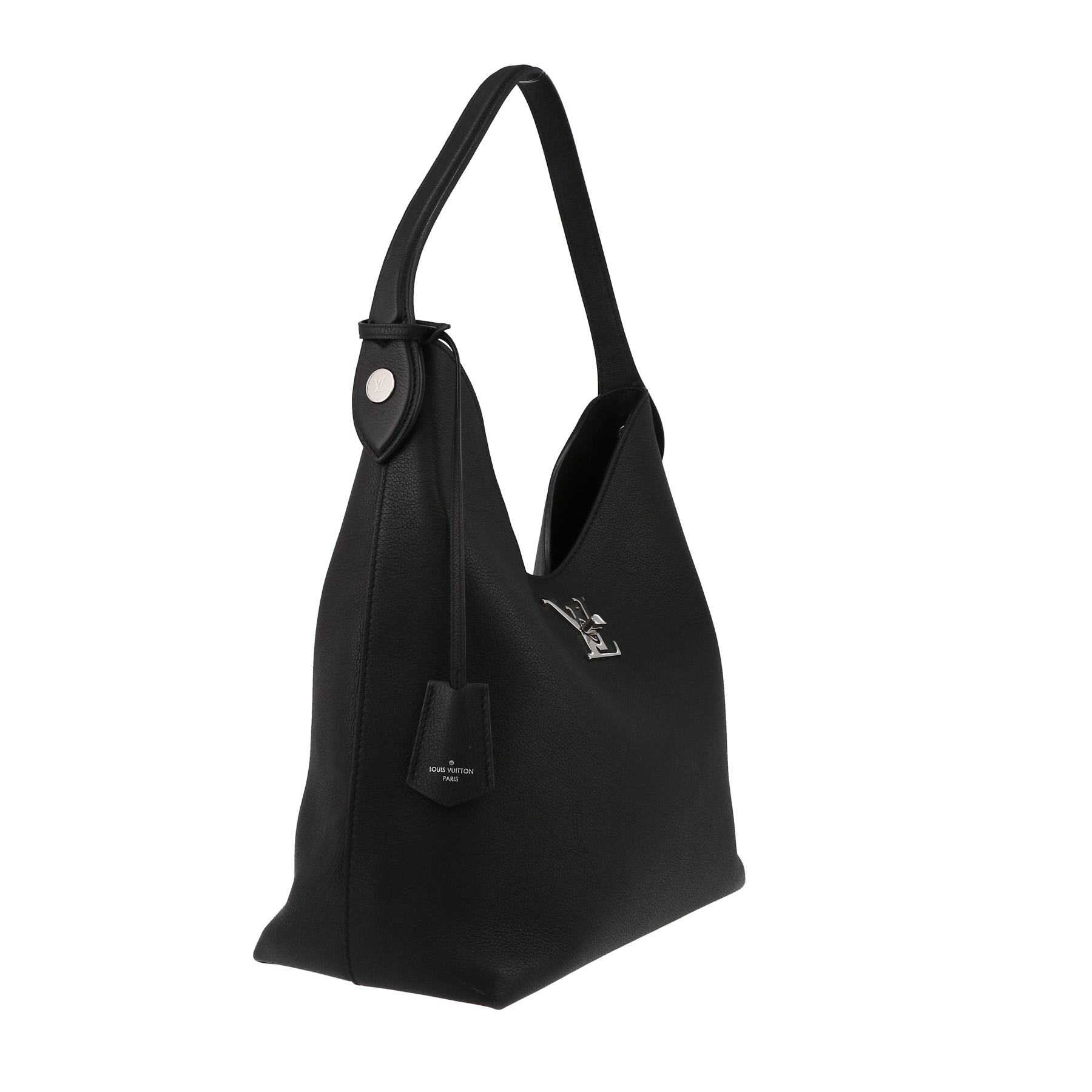 Louis Vuitton  Lockme handbag  in black grained leather