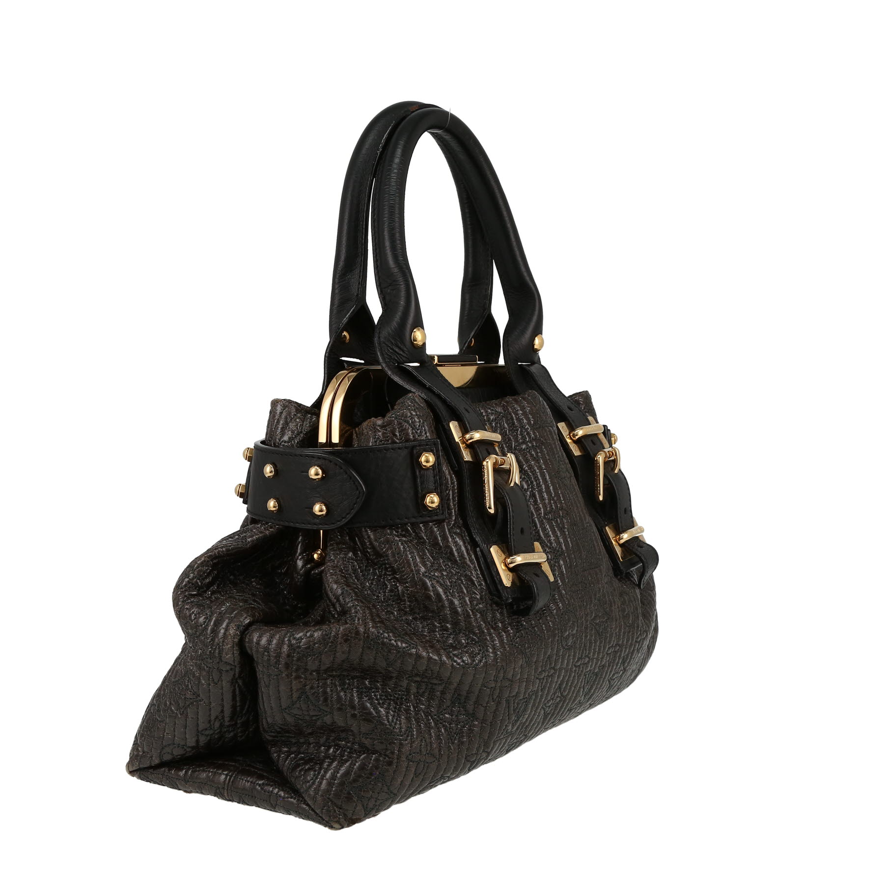 Louis Vuitton  Motard handbag  in black monogram patent leather